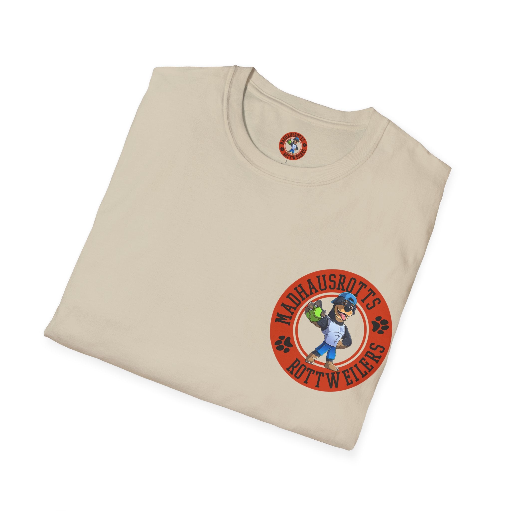 Rottweiler Power 1600lbs graphic T-Shirt | Dog strength illustration