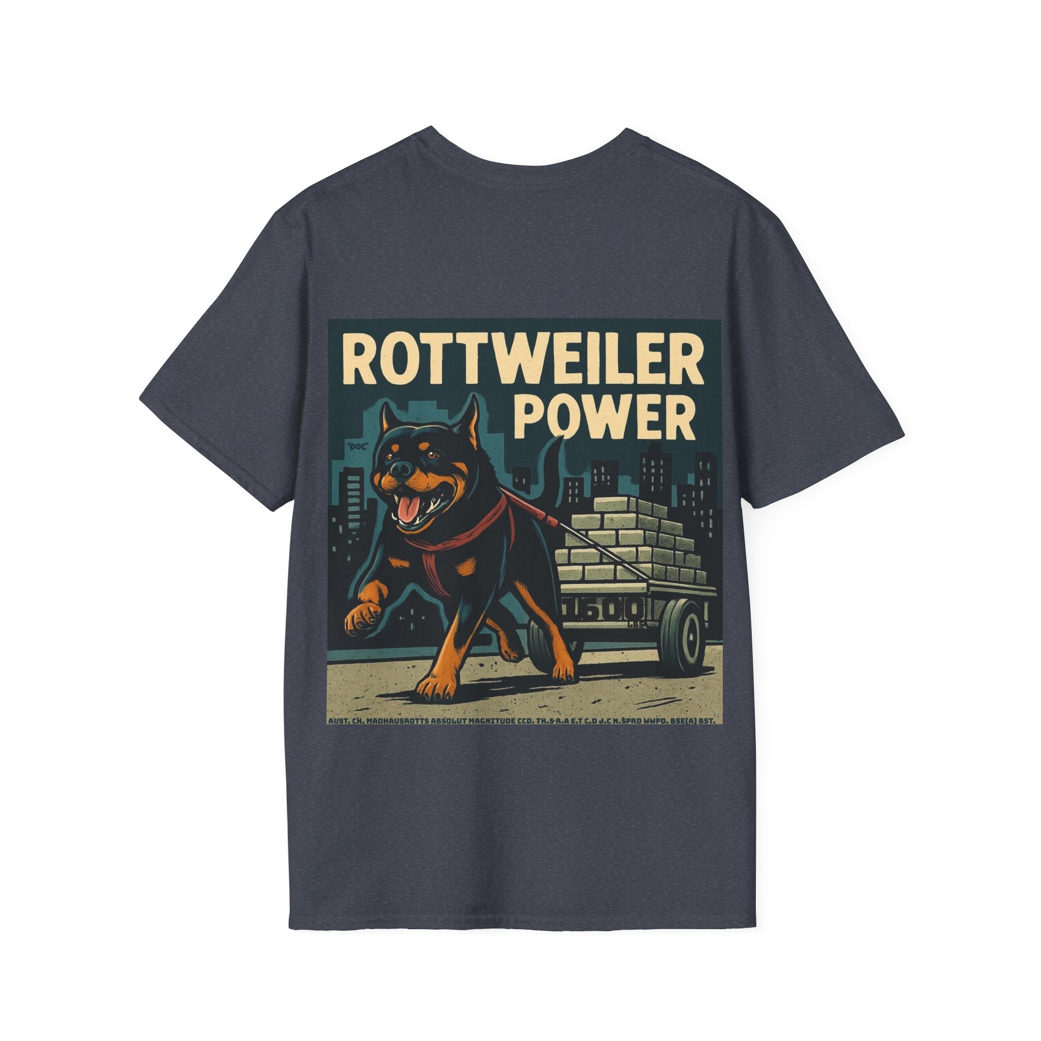 Rottweiler Power Alt graphic T-Shirt | Dog strength illustration