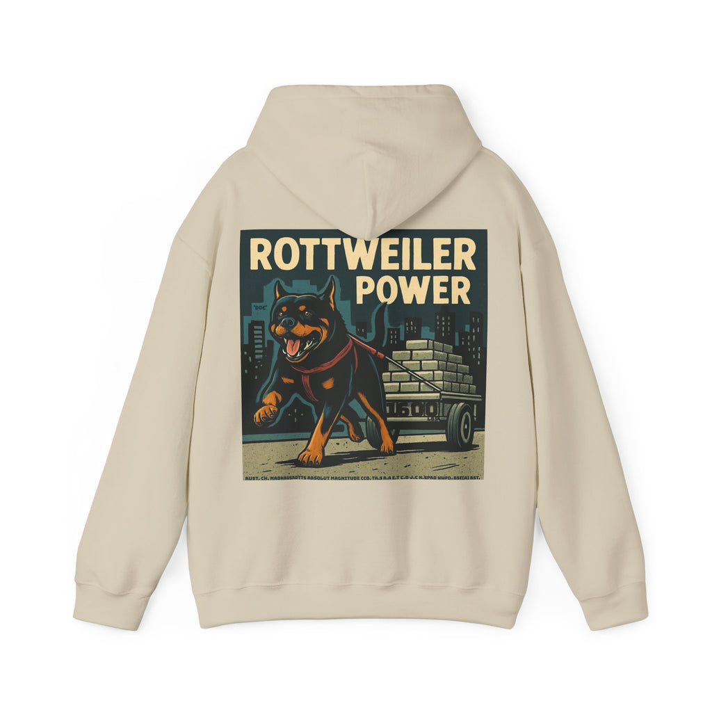 Rottweiler Power Hoodie 1600lbs, Unisex Heavy Blend Sweatshirt, Dog Lover Gift, Animal Lover Apparel, Pet Owner Hoodie, Casual Streetwear