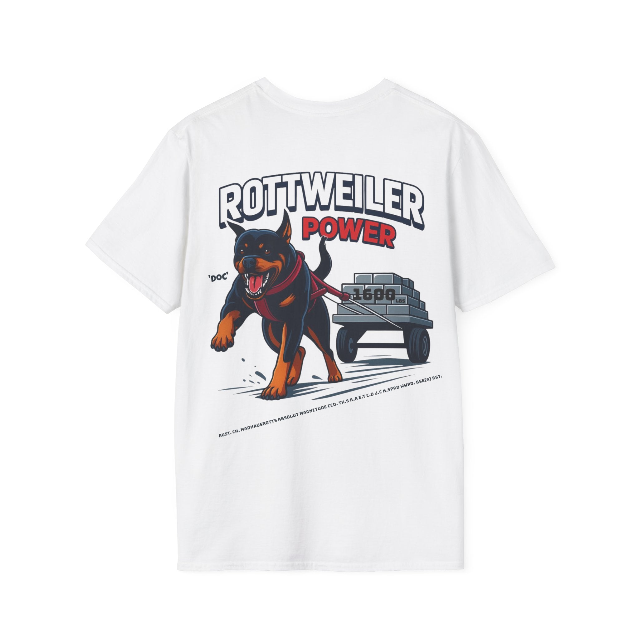 Rottweiler Power graphic T-Shirt | Dog strength illustration