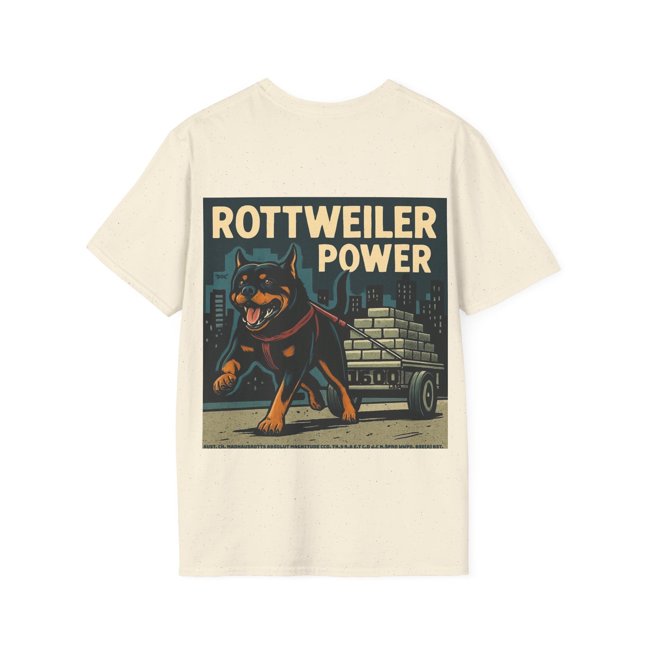 Rottweiler Power Alt graphic T-Shirt | Dog strength illustration