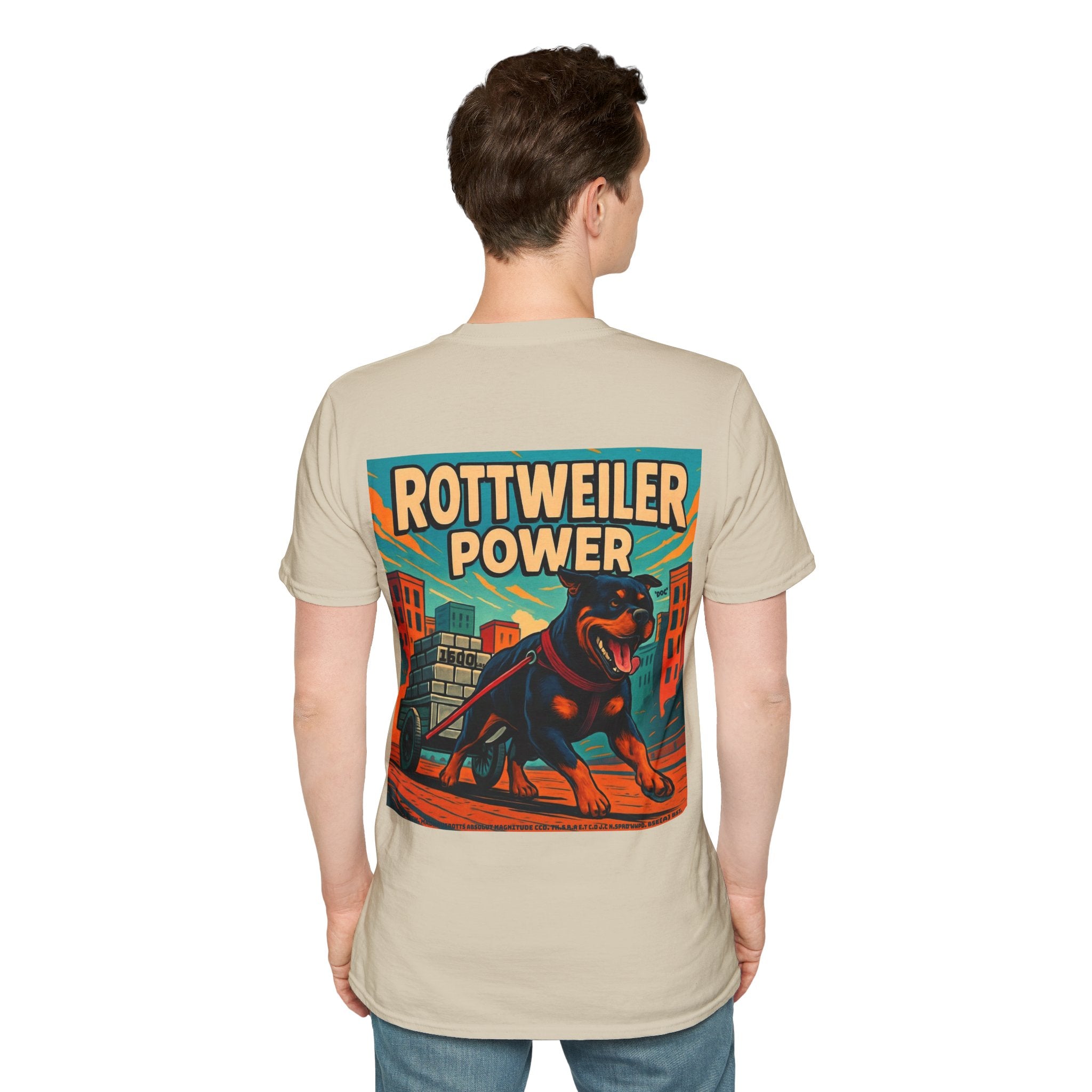 Rottweiler Power 7 graphic T-Shirt | Dog strength illustration