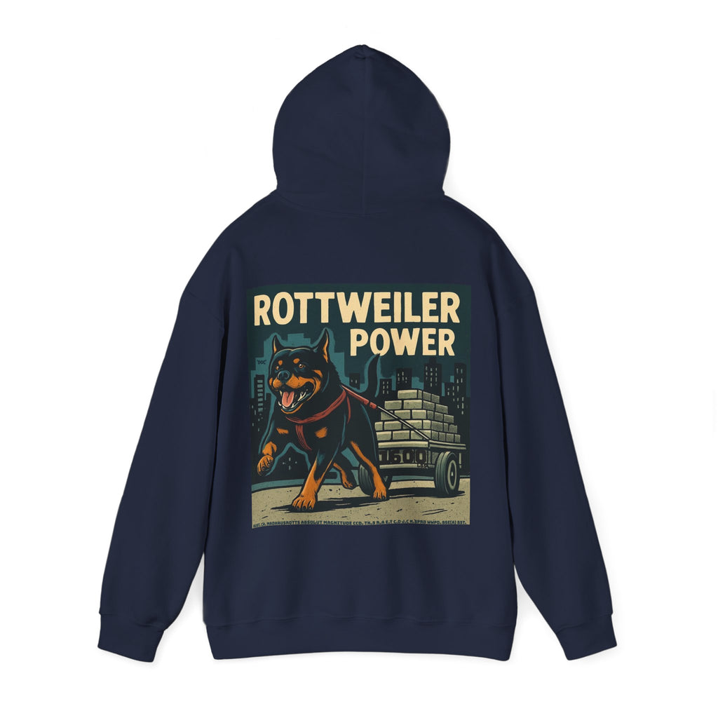 Rottweiler Power Hoodie 1600lbs, Unisex Heavy Blend Sweatshirt, Dog Lover Gift, Animal Lover Apparel, Pet Owner Hoodie, Casual Streetwear