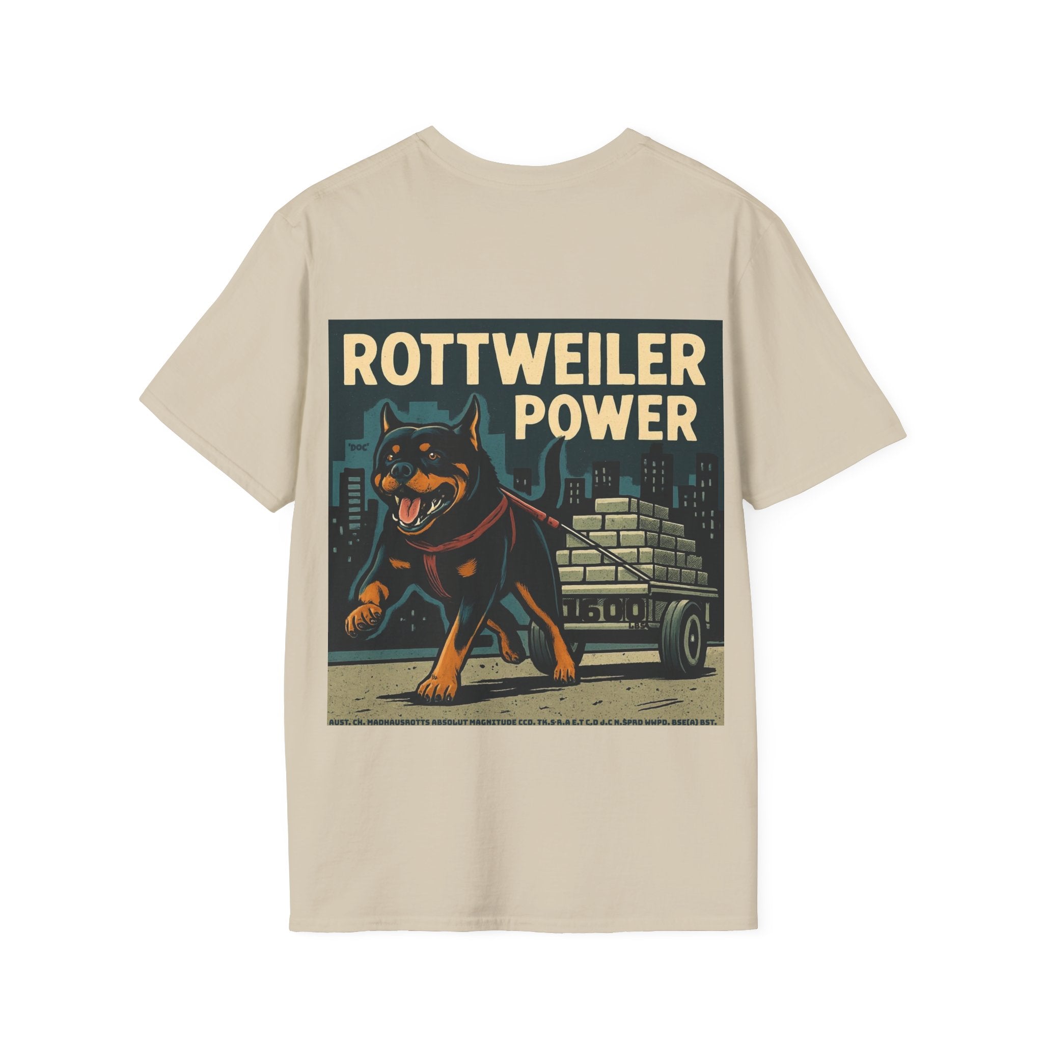Rottweiler Power Alt graphic T-Shirt | Dog strength illustration