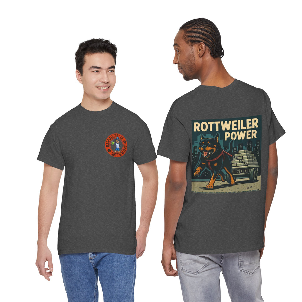 Rottweiler Power Unisex Heavy Cotton Tee