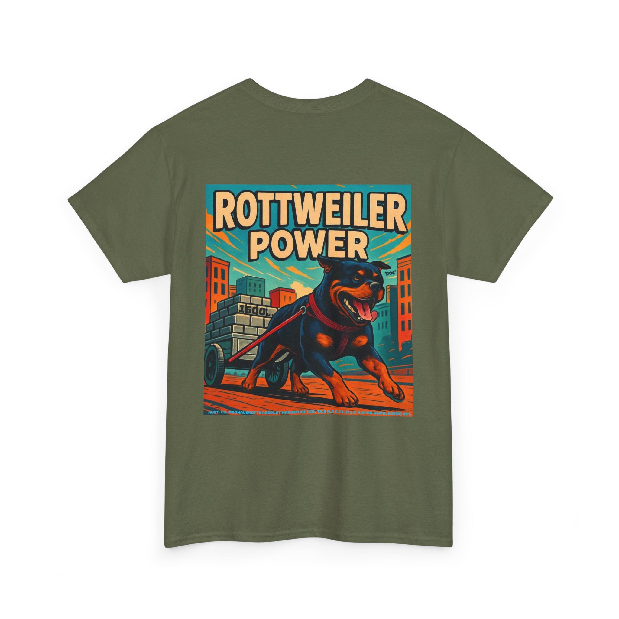 Rottweiler power 3 Unisex Heavy Cotton Tee