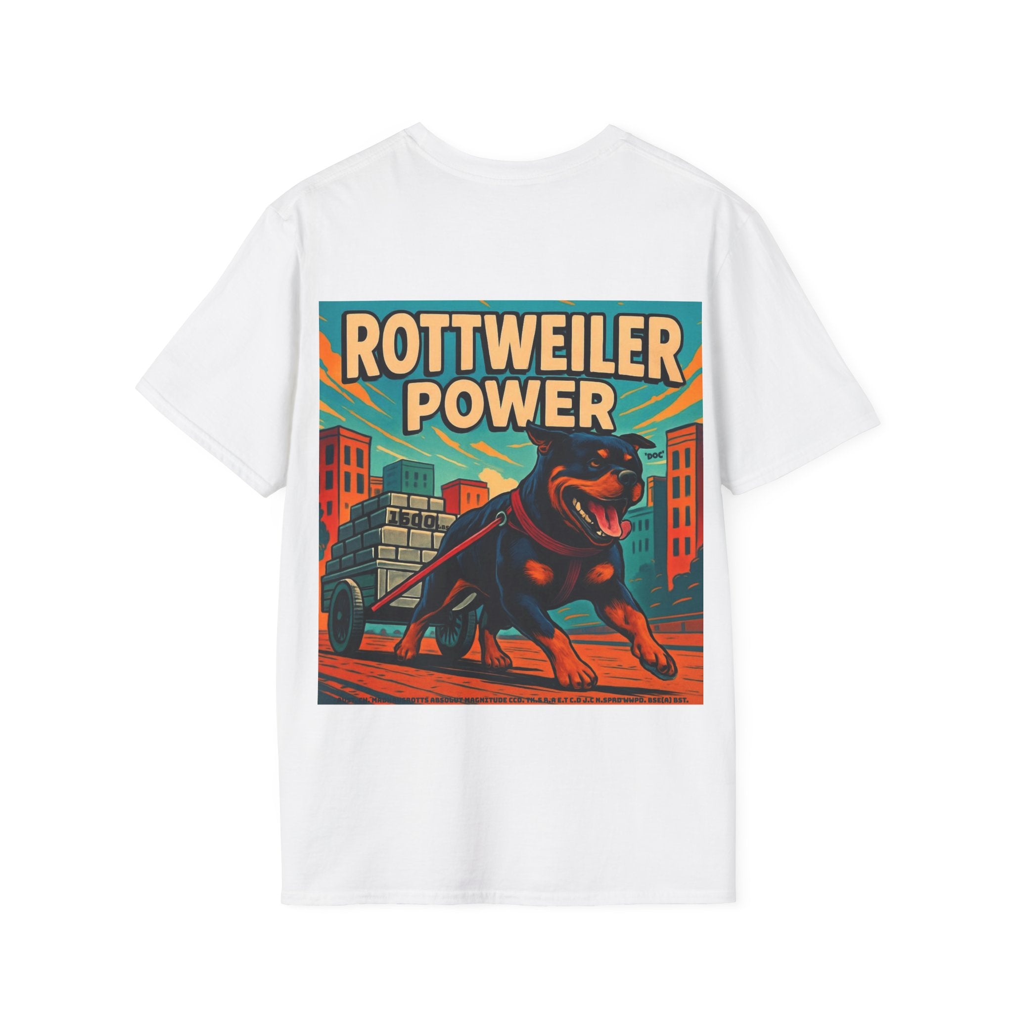 Rottweiler Power 7 graphic T-Shirt | Dog strength illustration