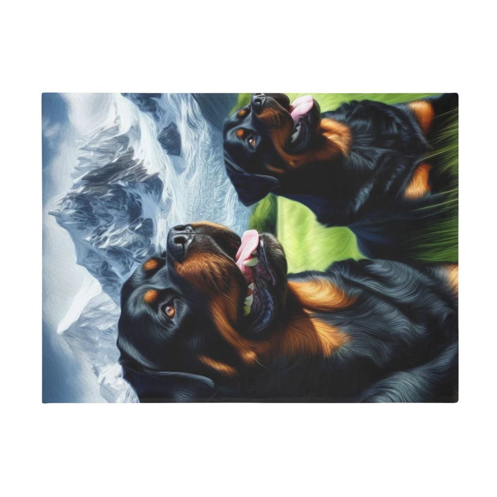Rottweiler Plush Fleece Blanket