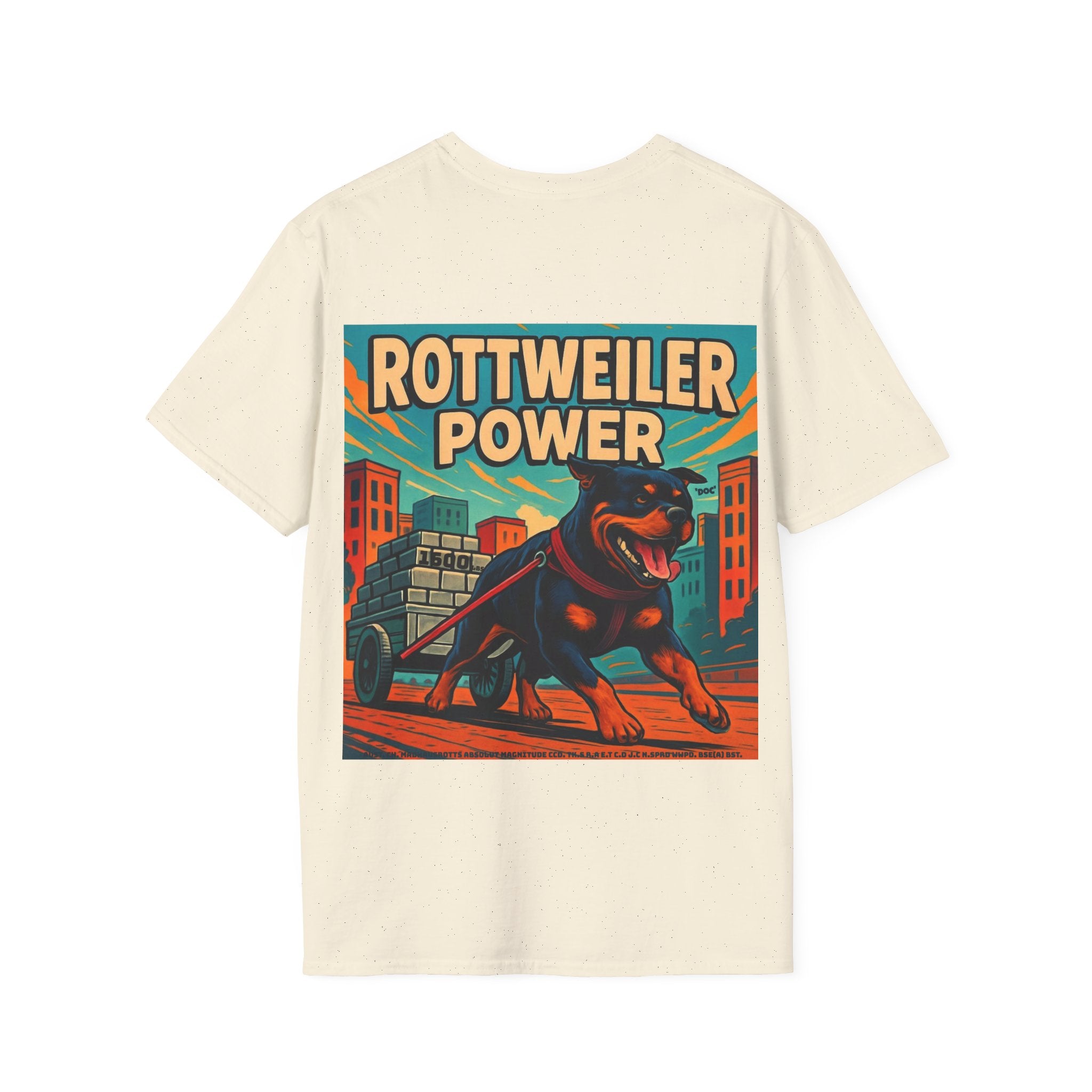 Rottweiler Power 7 graphic T-Shirt | Dog strength illustration