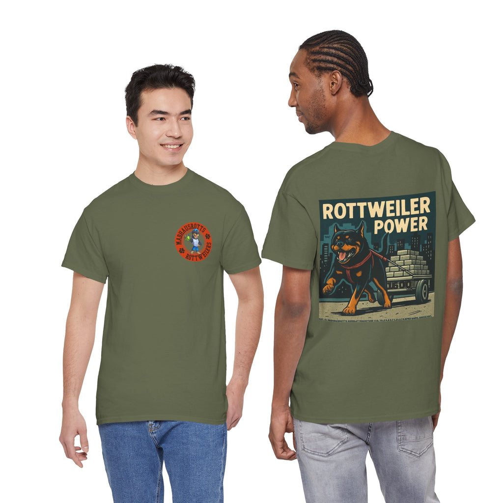 Rottweiler Power Unisex Heavy Cotton Tee