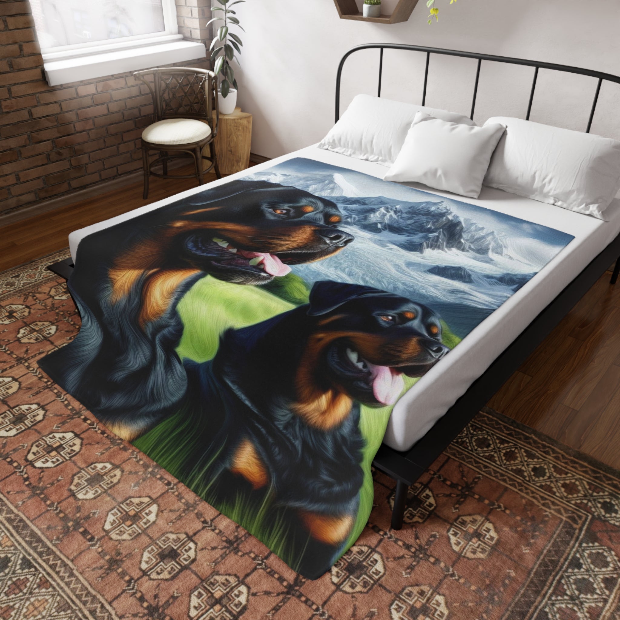 Rottweiler Plush Fleece Blanket