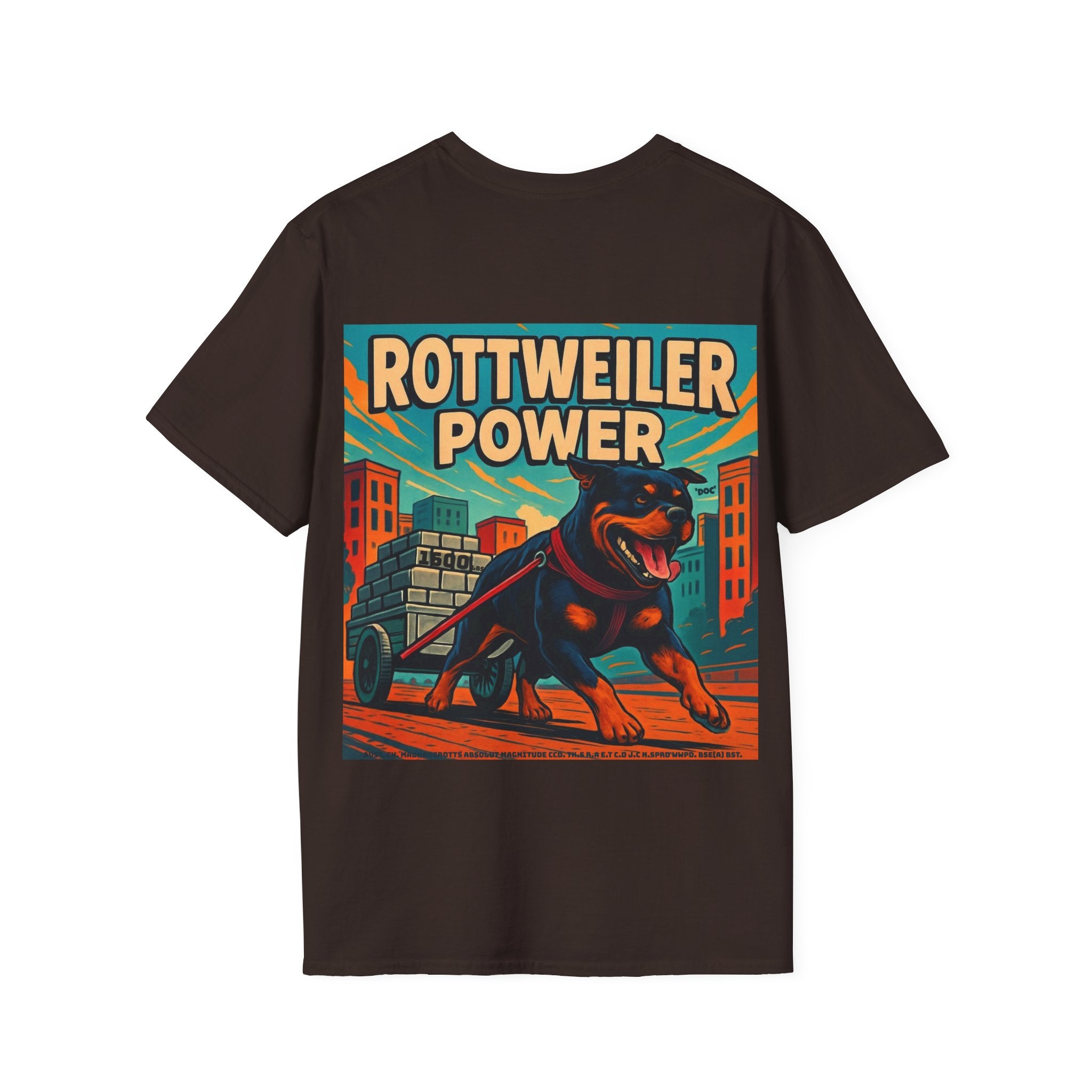 Rottweiler Power 7 graphic T-Shirt | Dog strength illustration