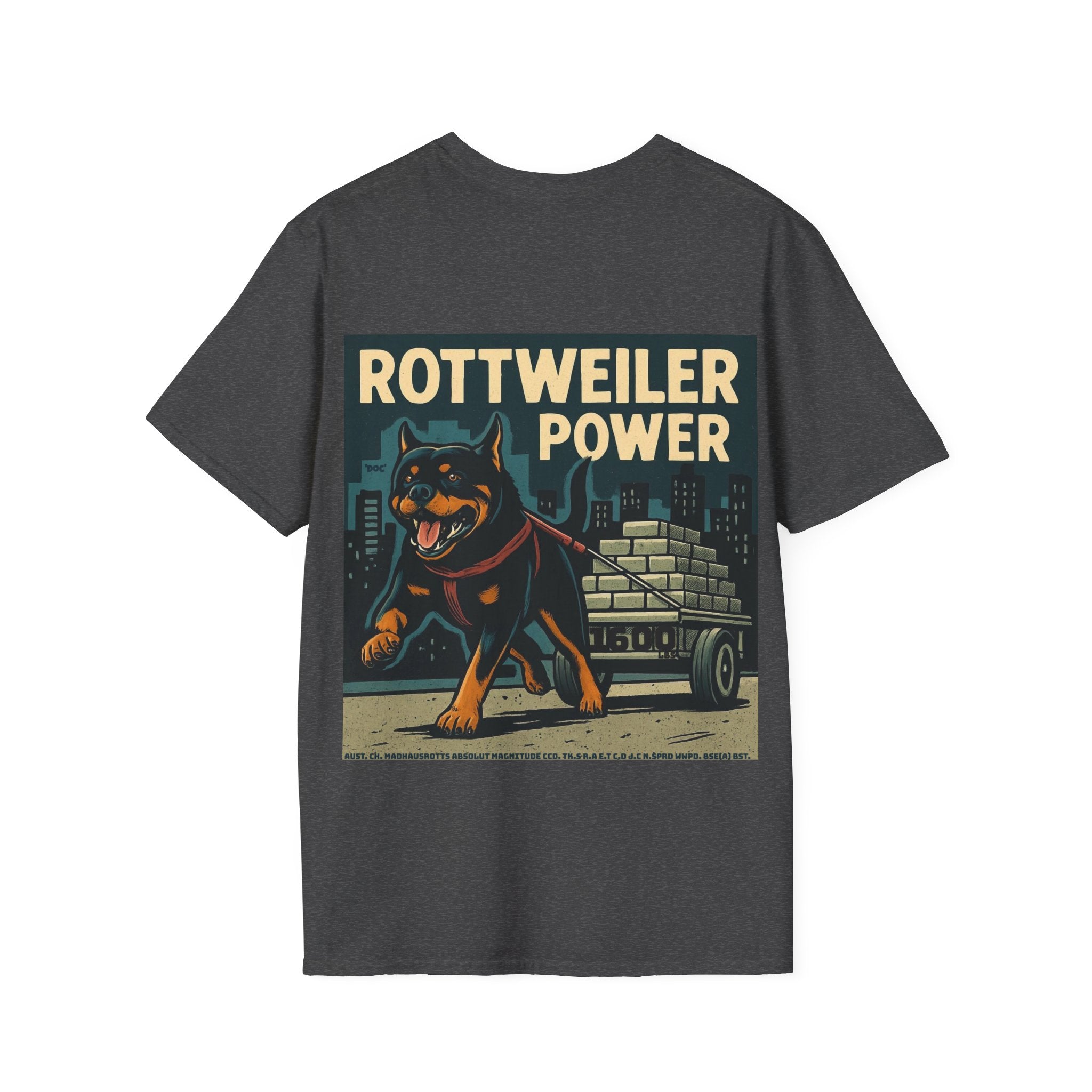 Rottweiler Power Alt graphic T-Shirt | Dog strength illustration