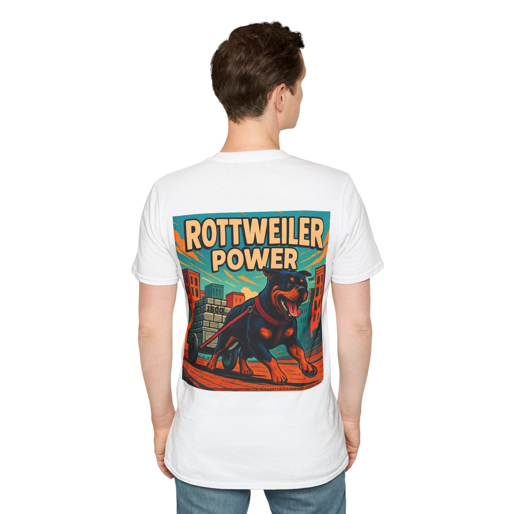 Rottweiler Power 7 graphic T-Shirt | Dog strength illustration