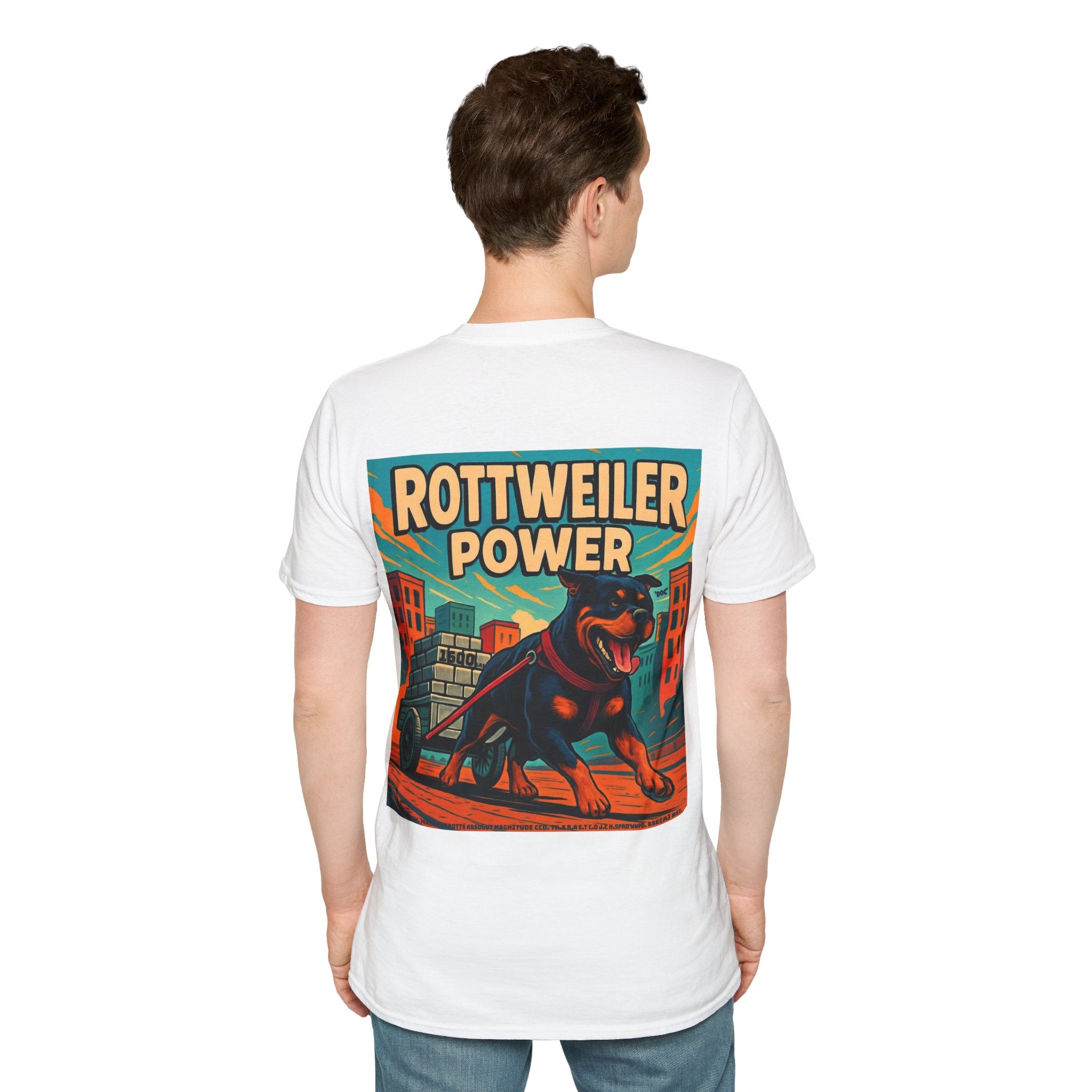 Rottweiler Power 7 graphic T-Shirt | Dog strength illustration