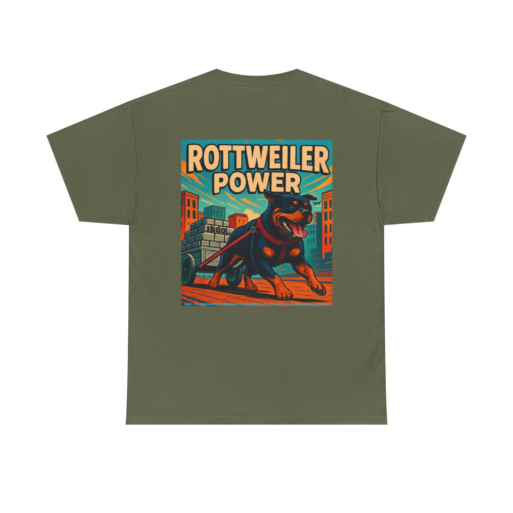 Rottweiler power 3 Unisex Heavy Cotton Tee