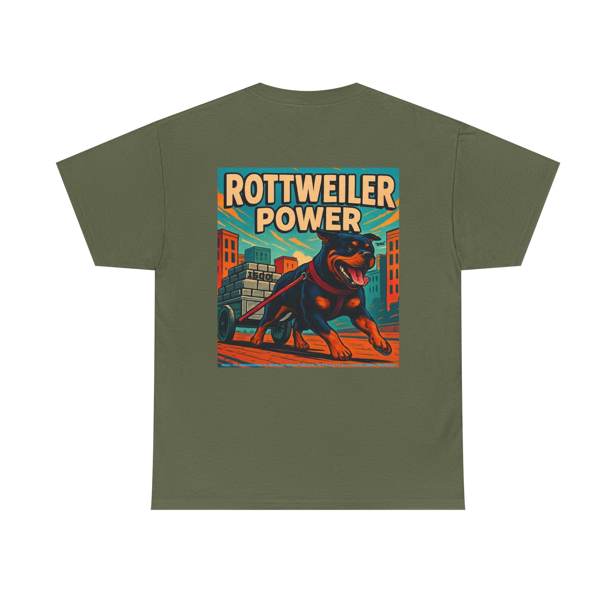 Rottweiler power 3 Unisex Heavy Cotton Tee