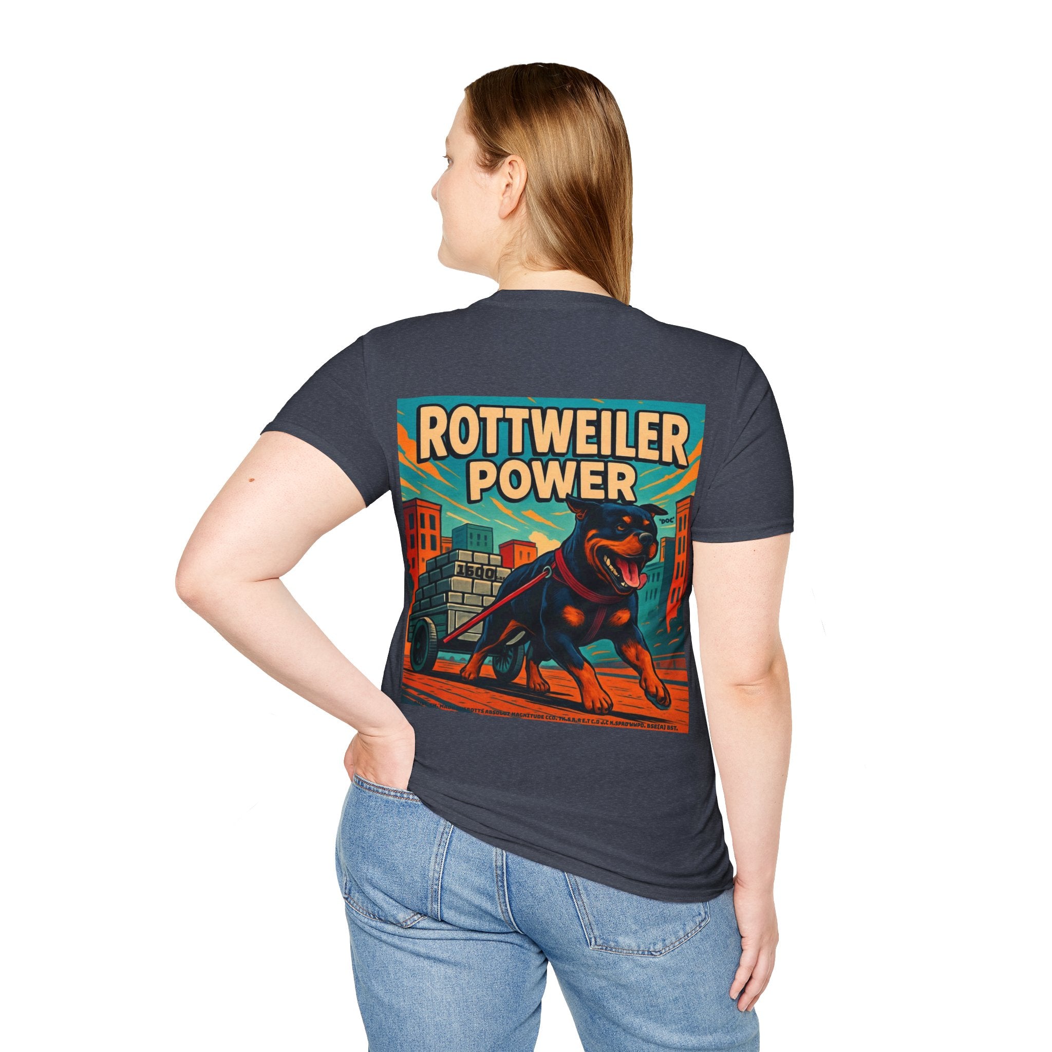 Rottweiler Power 7 graphic T-Shirt | Dog strength illustration