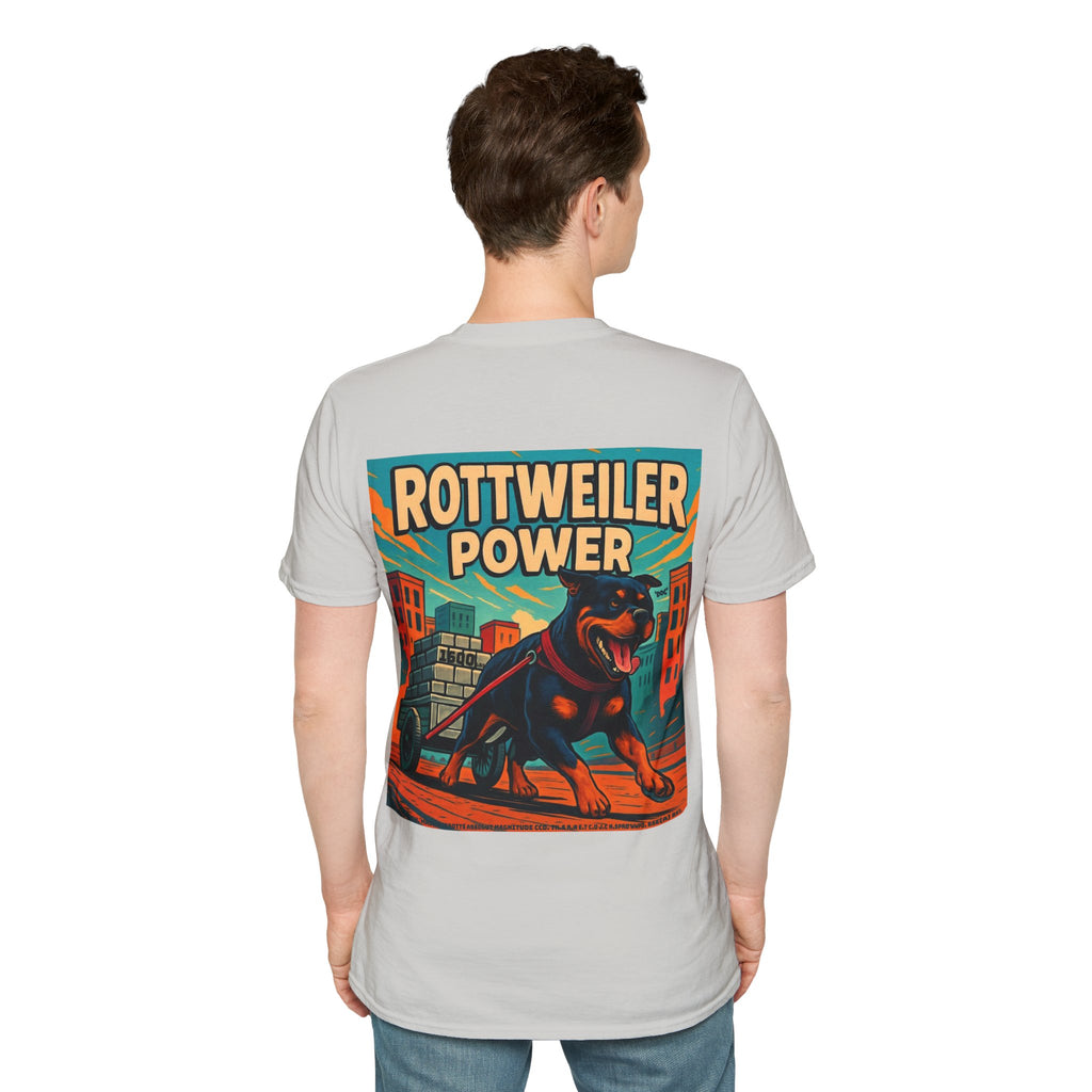 Rottweiler Power 7 graphic T-Shirt | Dog strength illustration