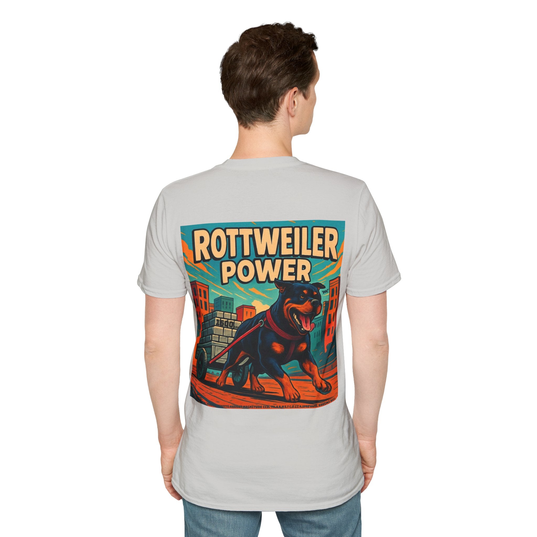 Rottweiler Power 7 graphic T-Shirt | Dog strength illustration