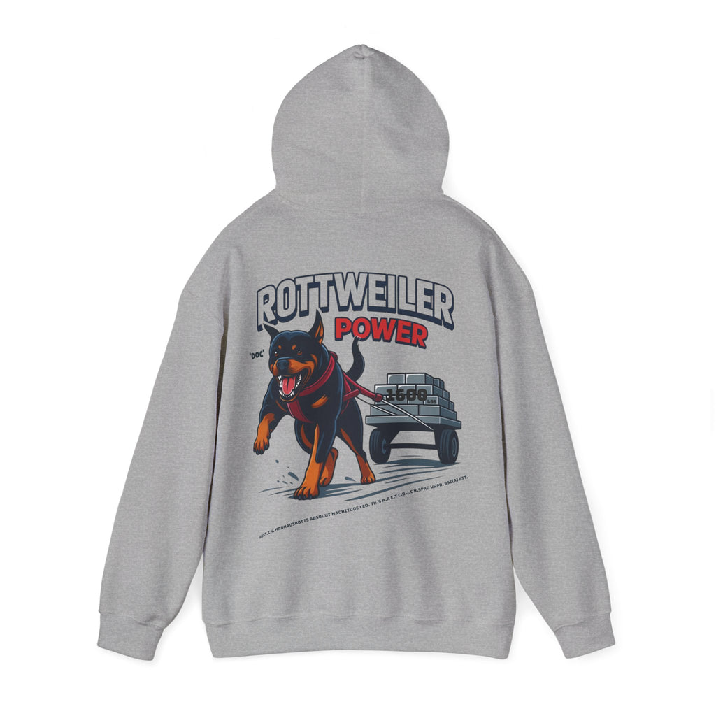 Rottweiler Power Hoodie — Dog Lover Sweatshirt, Pet Owner Gift