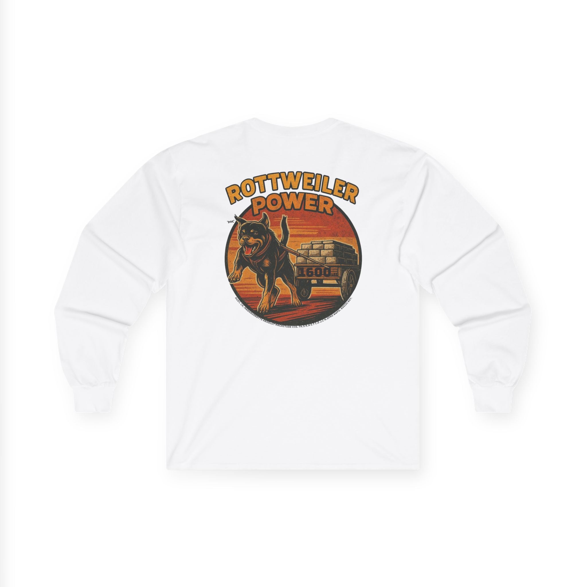 Rottweiler Power Long Sleeve Tee | Rottweiler Graphic Shirt