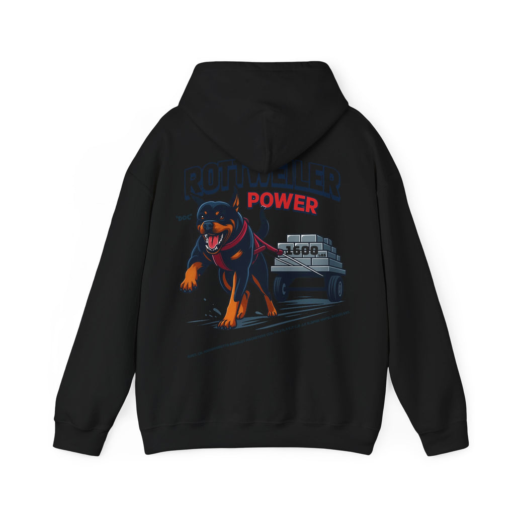 Rottweiler Power Hoodie — Dog Lover Sweatshirt, Pet Owner Gift