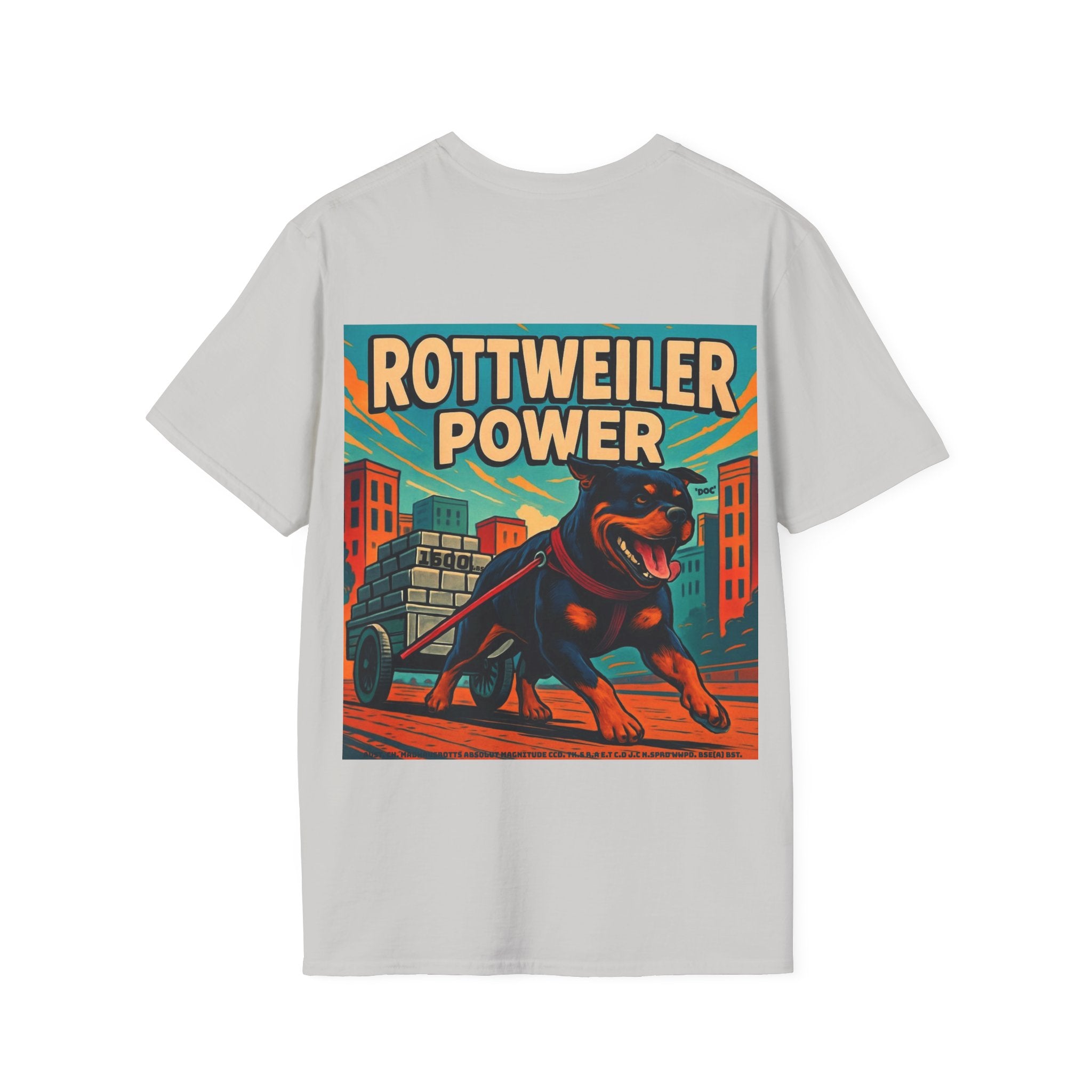 Rottweiler Power 7 graphic T-Shirt | Dog strength illustration