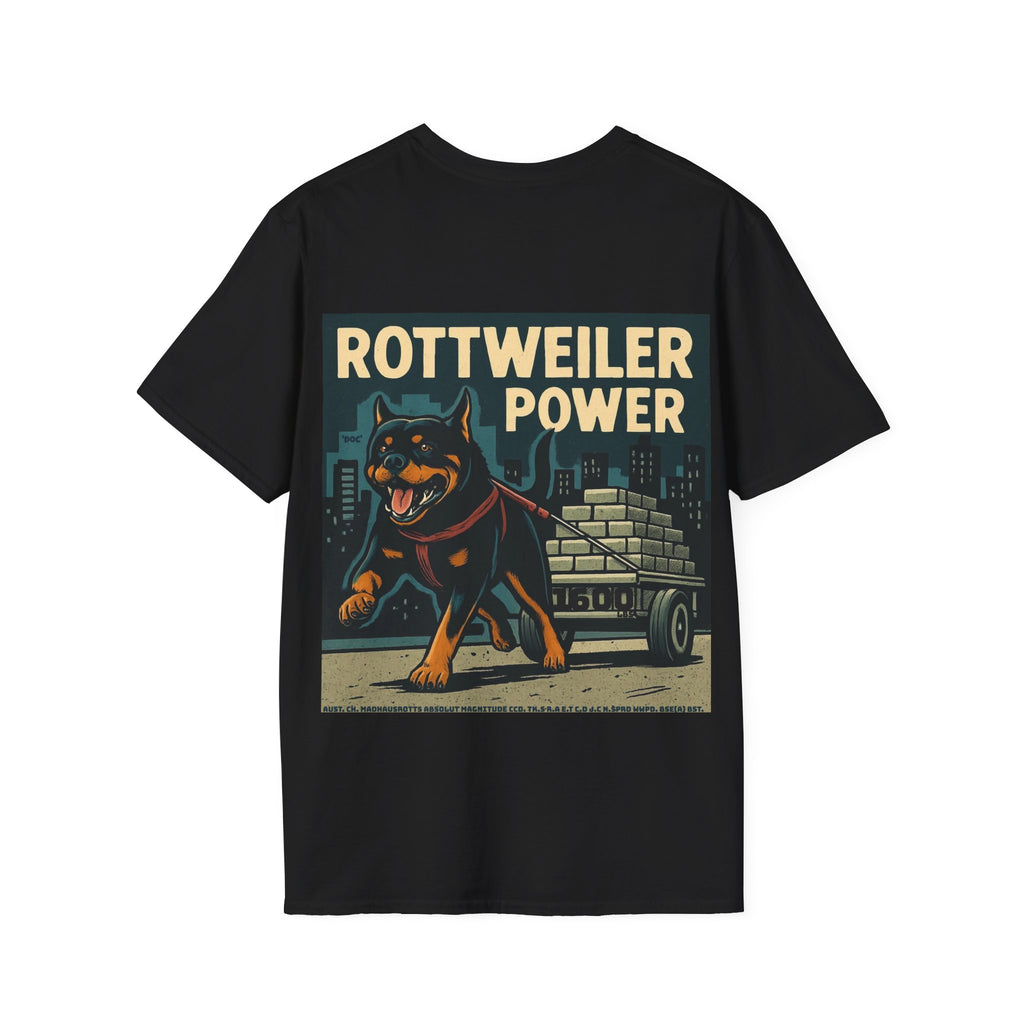 Rottweiler Power Alt graphic T-Shirt | Dog strength illustration
