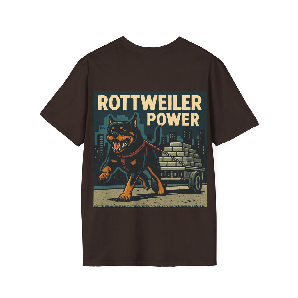 Rottweiler Power Alt graphic T-Shirt | Dog strength illustration