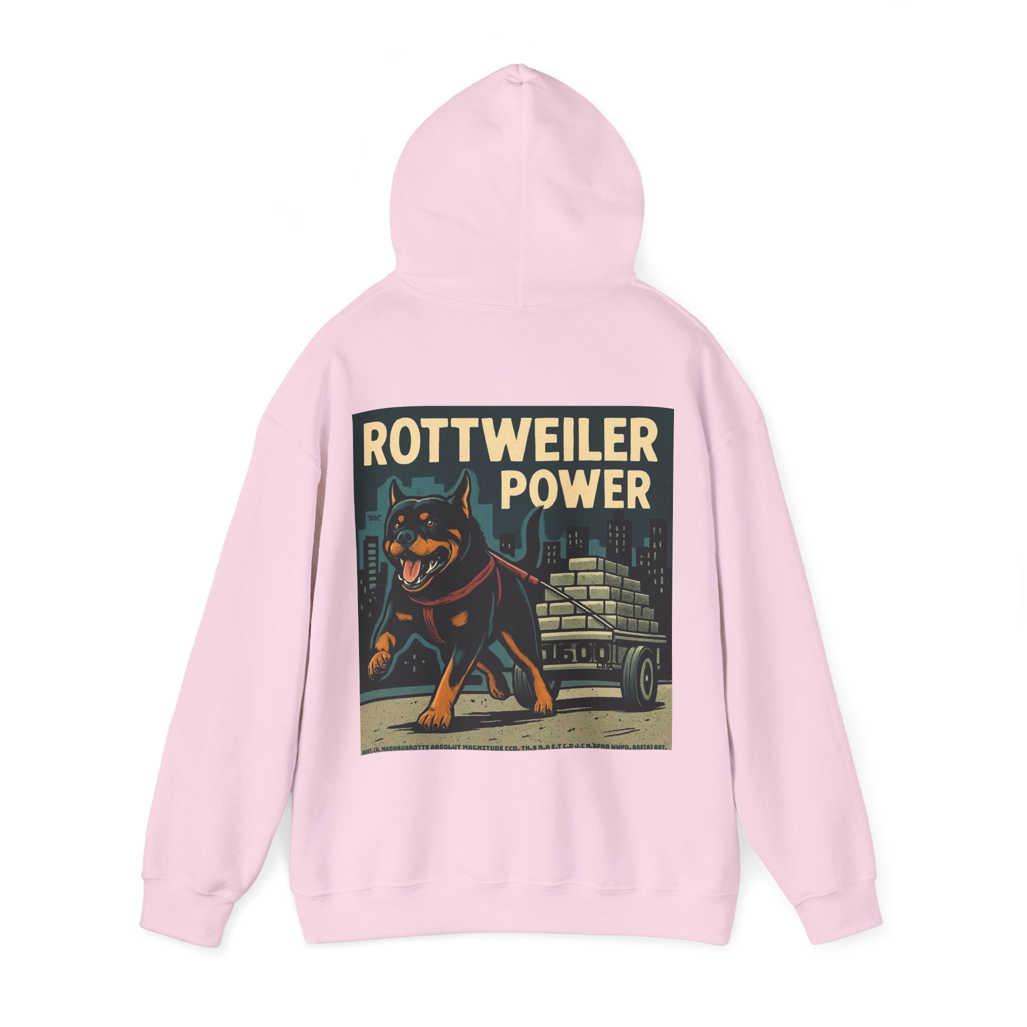 Rottweiler Power Hoodie 1600lbs, Unisex Heavy Blend Sweatshirt, Dog Lover Gift, Animal Lover Apparel, Pet Owner Hoodie, Casual Streetwear