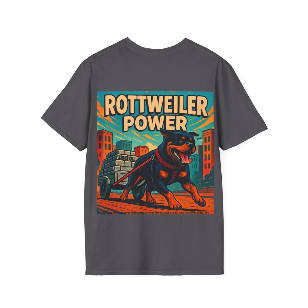 Rottweiler Power 7 graphic T-Shirt | Dog strength illustration