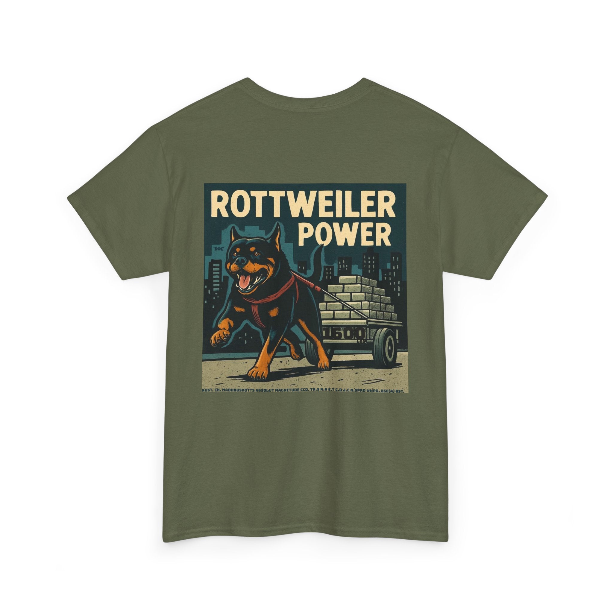 Rottweiler Power Unisex Heavy Cotton Tee
