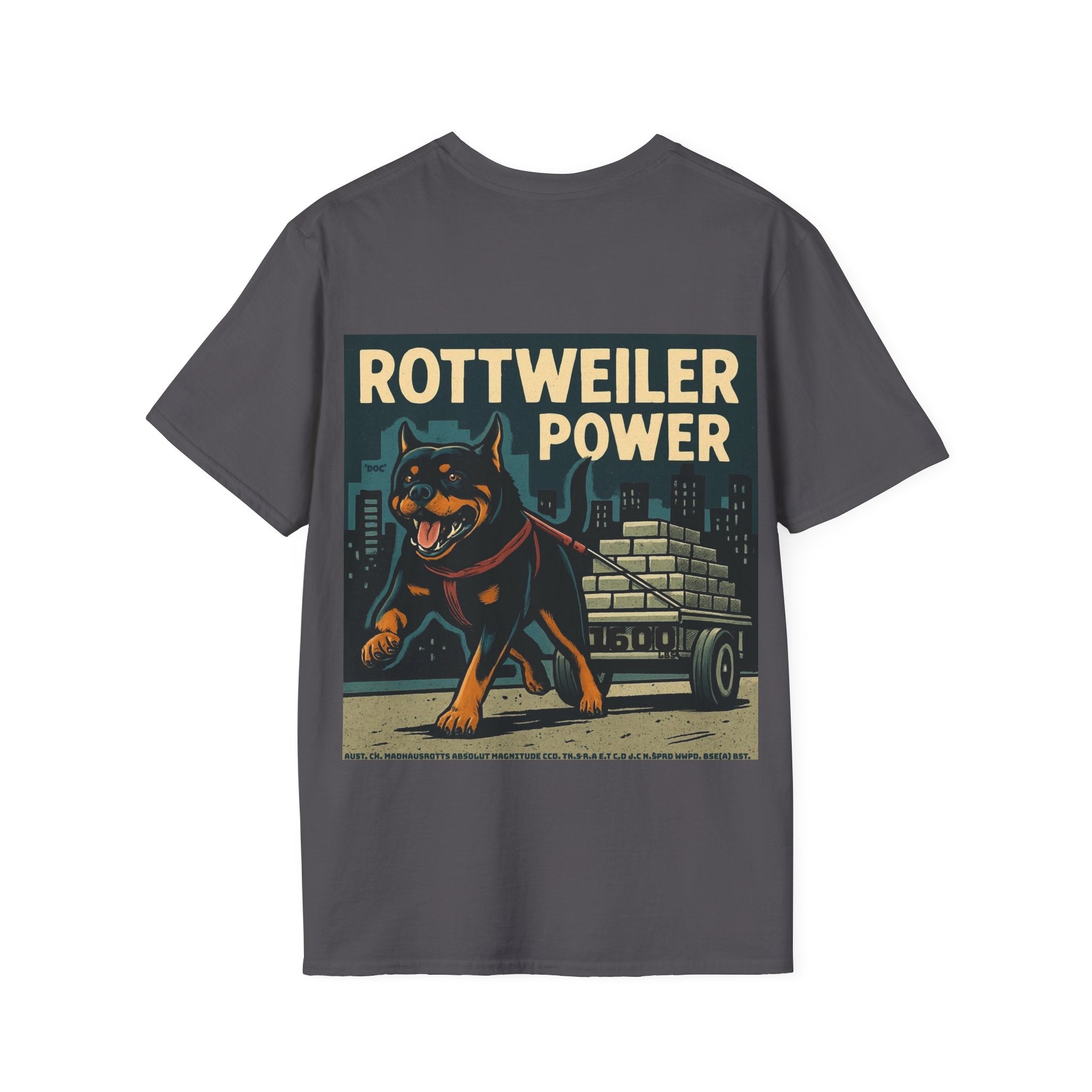 Rottweiler Power Alt graphic T-Shirt | Dog strength illustration