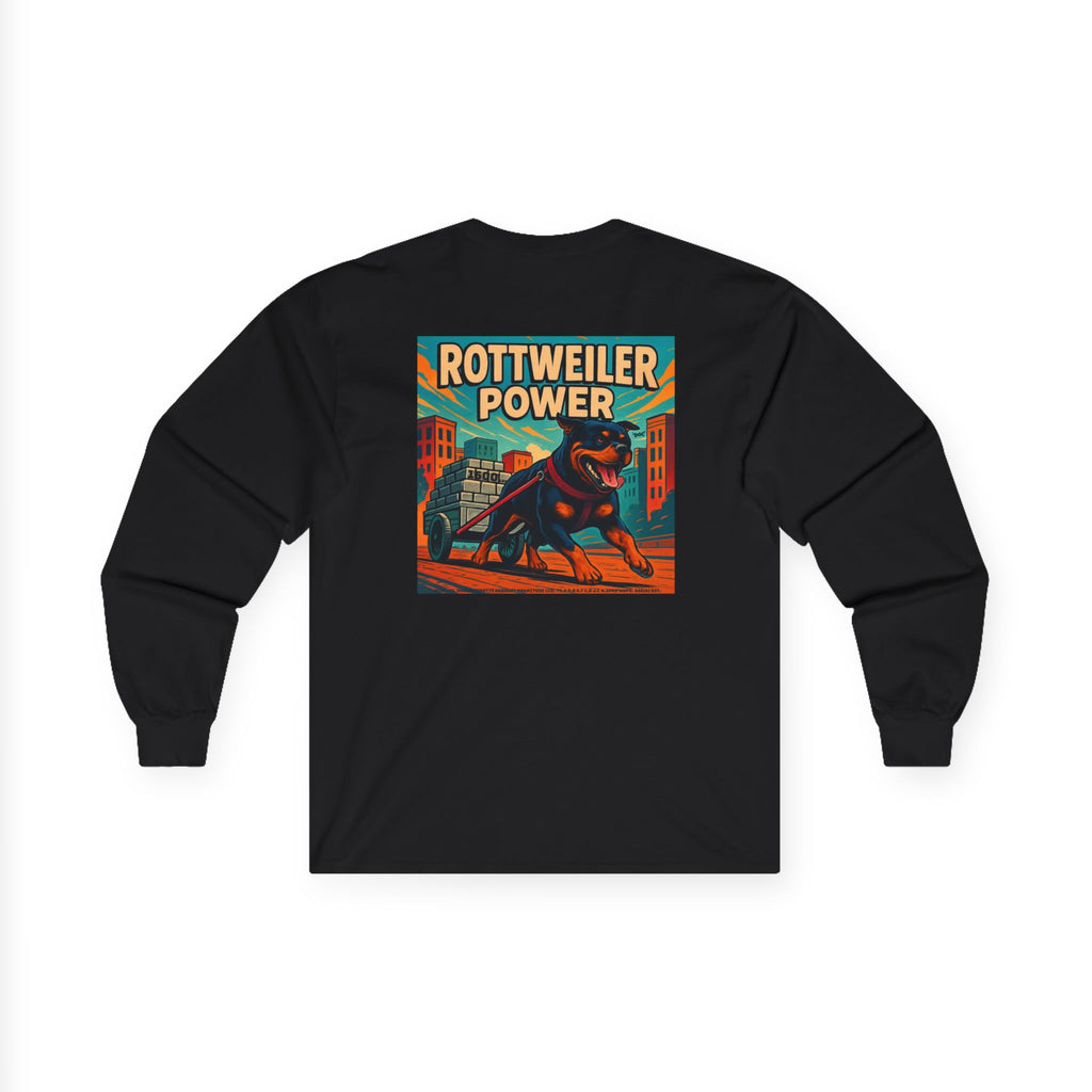 Rottweiler Power Long Sleeve Tee | Rottweiler two Graphic Shirt