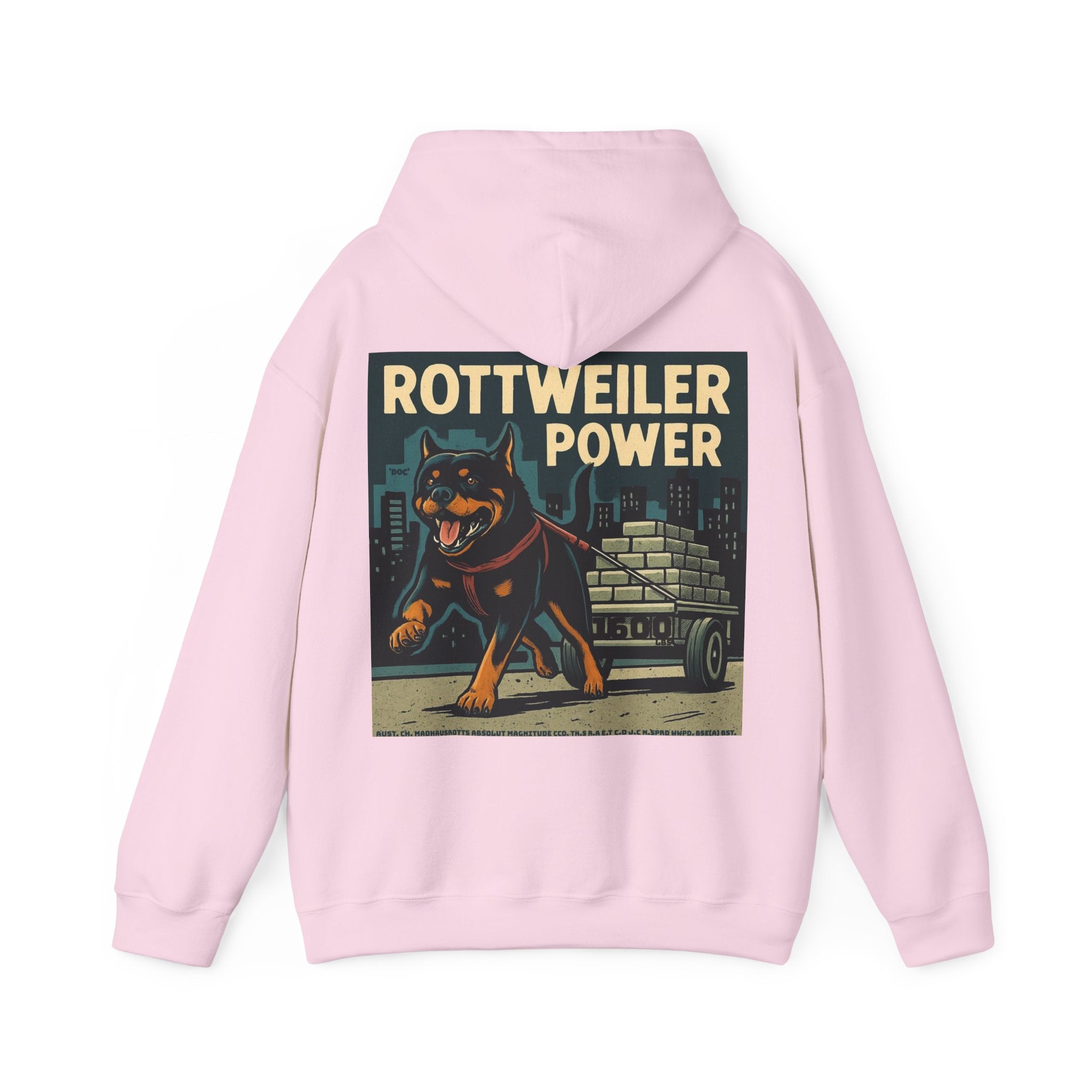 Rottweiler Power Hoodie 1600lbs, Unisex Heavy Blend Sweatshirt, Dog Lover Gift, Animal Lover Apparel, Pet Owner Hoodie, Casual Streetwear