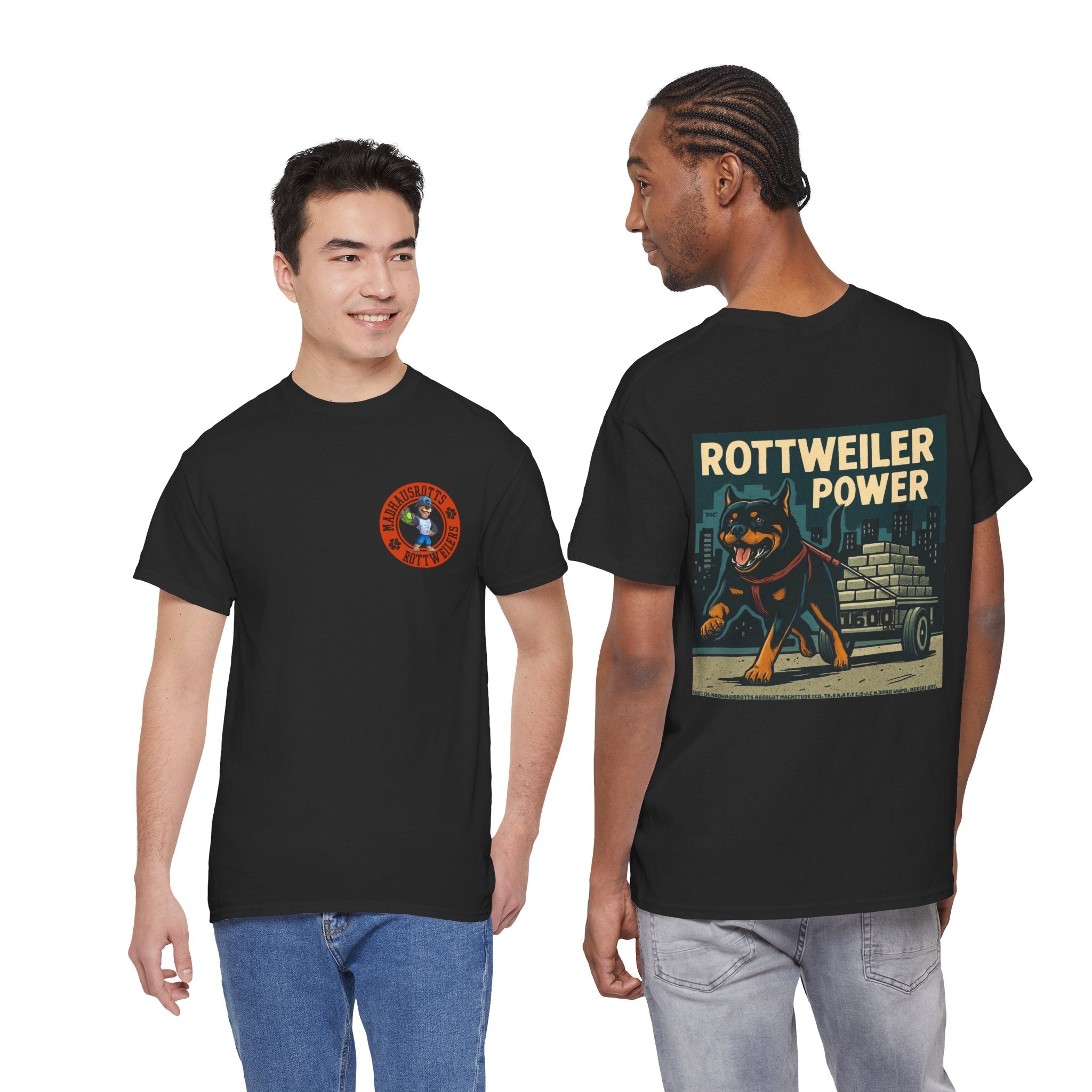 Rottweiler Power Unisex Heavy Cotton Tee