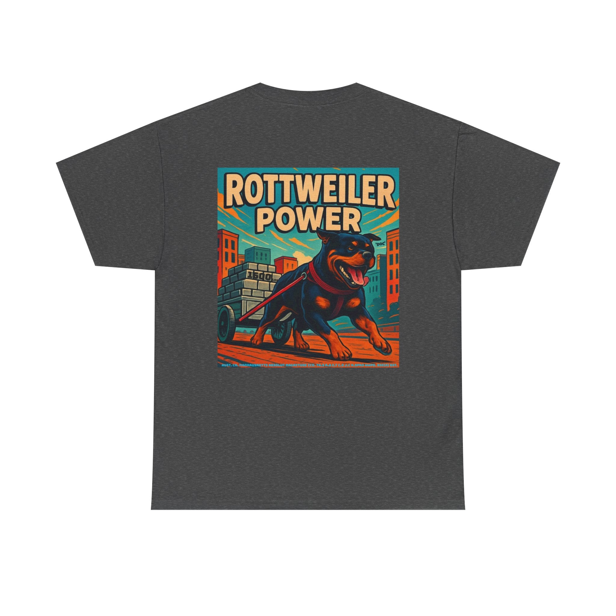 Rottweiler power 3 Unisex Heavy Cotton Tee