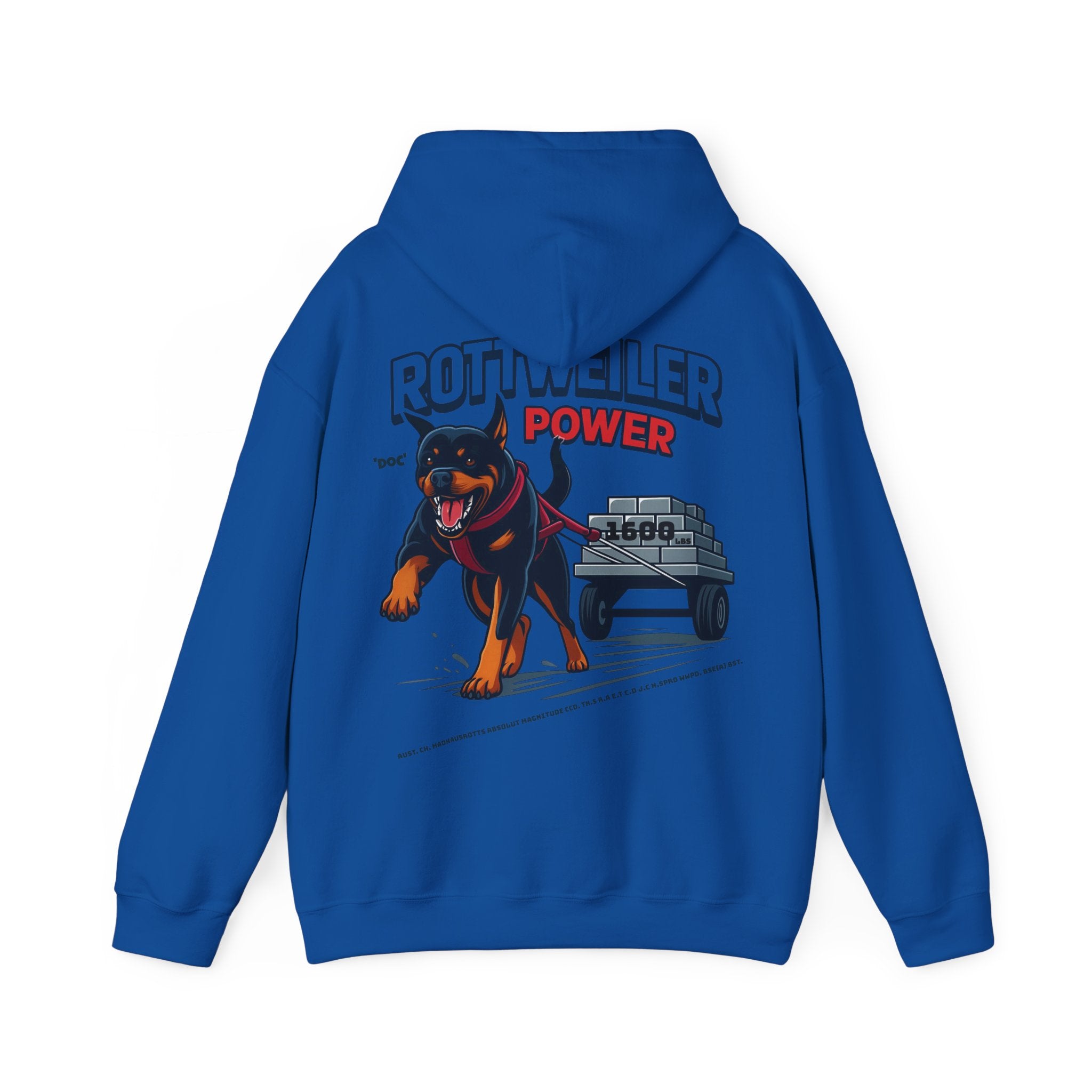Rottweiler Power Hoodie — Dog Lover Sweatshirt, Pet Owner Gift