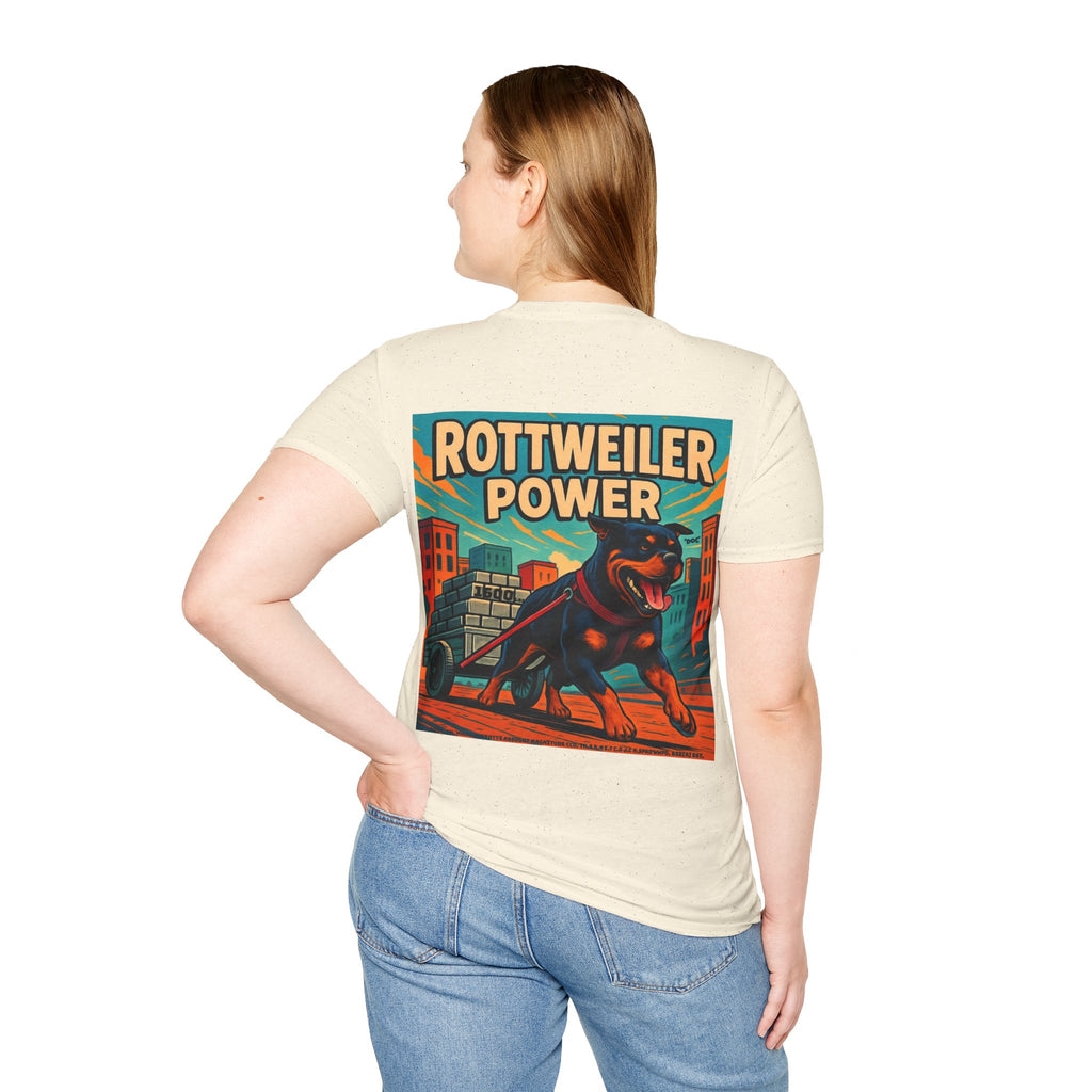 Rottweiler Power 7 graphic T-Shirt | Dog strength illustration