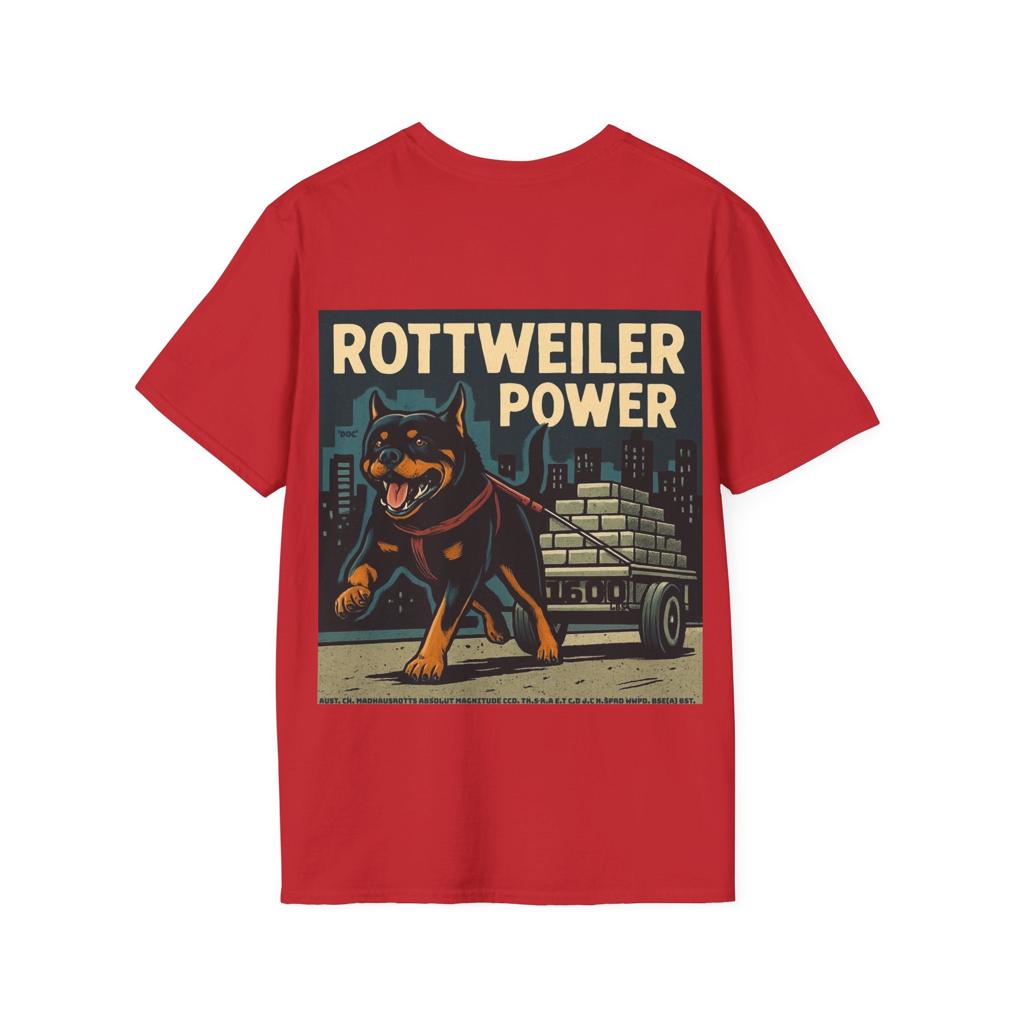 Rottweiler Power Alt graphic T-Shirt | Dog strength illustration