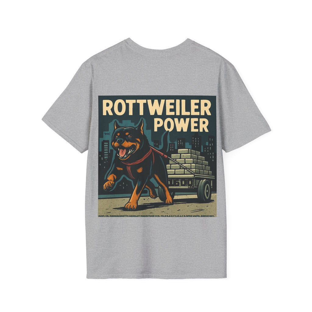 Rottweiler Power Alt graphic T-Shirt | Dog strength illustration