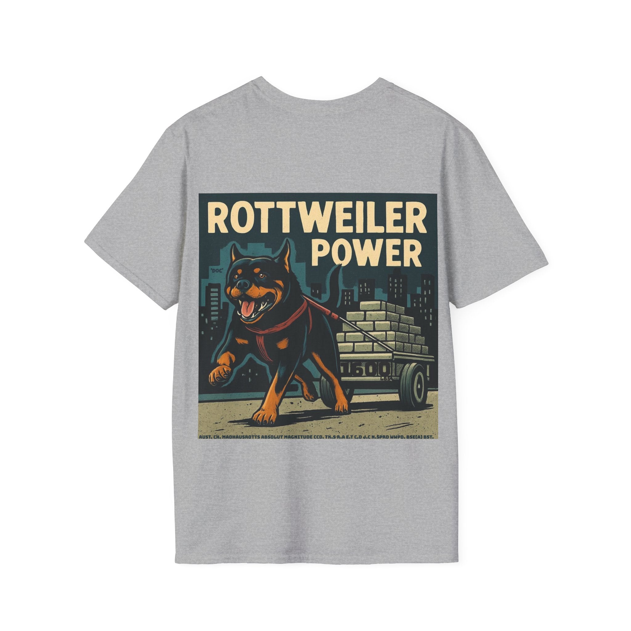 Rottweiler Power Alt graphic T-Shirt | Dog strength illustration