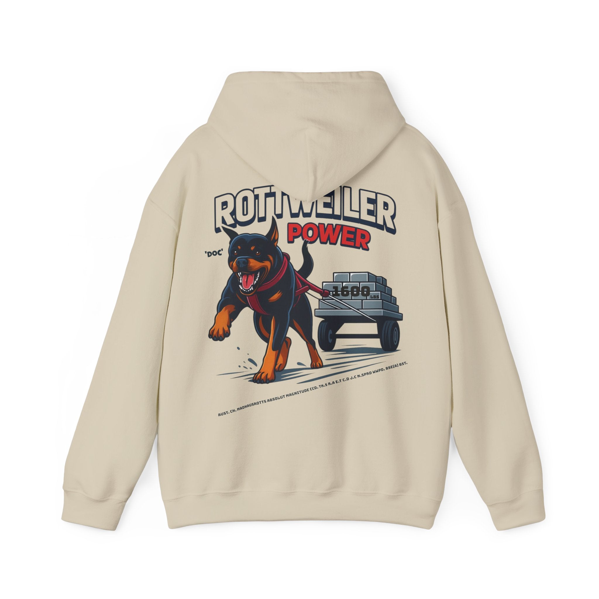 Rottweiler Power Hoodie — Dog Lover Sweatshirt, Pet Owner Gift