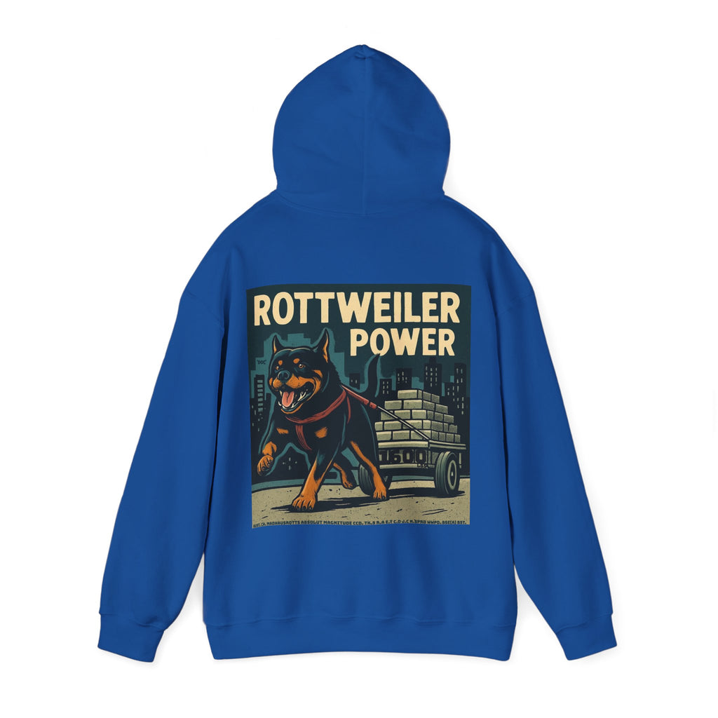 Rottweiler Power Hoodie 1600lbs, Unisex Heavy Blend Sweatshirt, Dog Lover Gift, Animal Lover Apparel, Pet Owner Hoodie, Casual Streetwear
