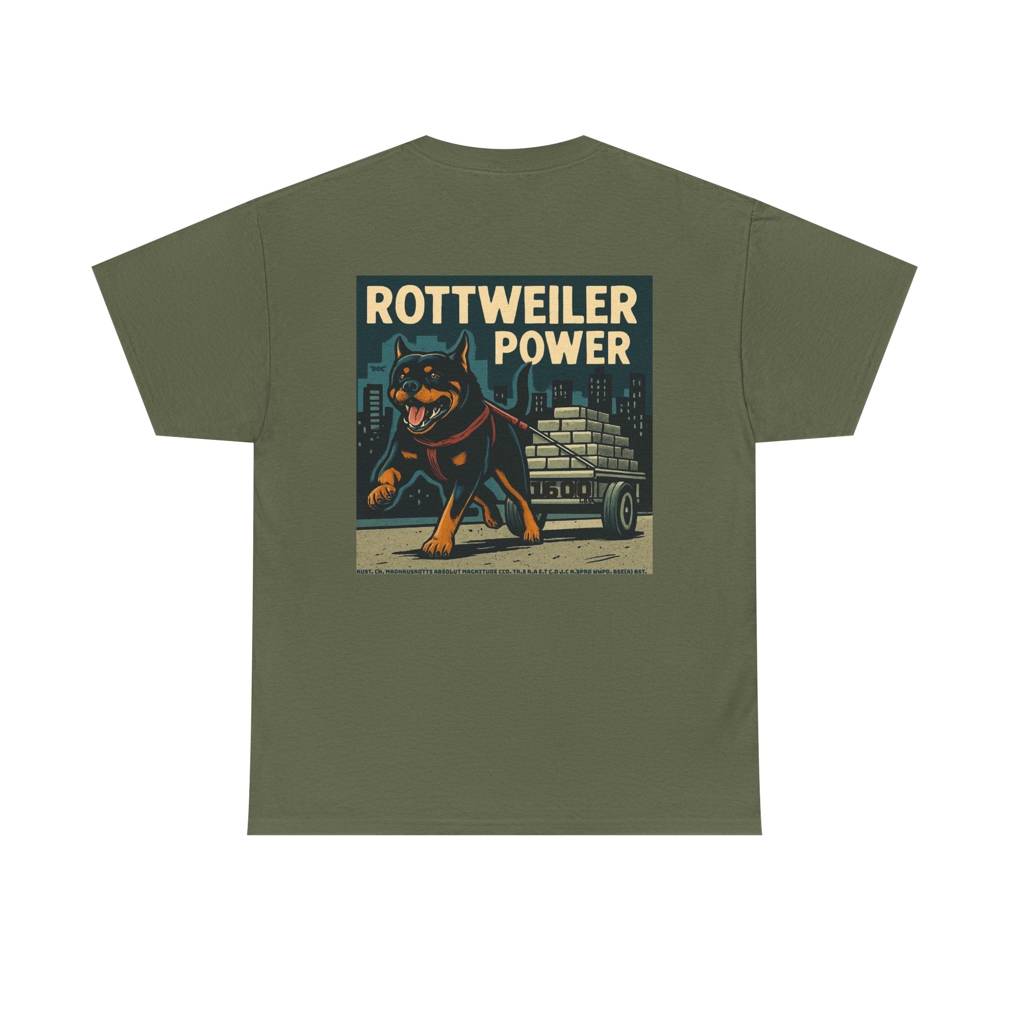 Rottweiler Power Unisex Heavy Cotton Tee