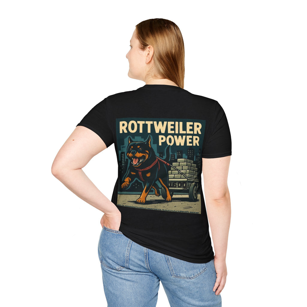 Rottweiler Power Alt graphic T-Shirt | Dog strength illustration