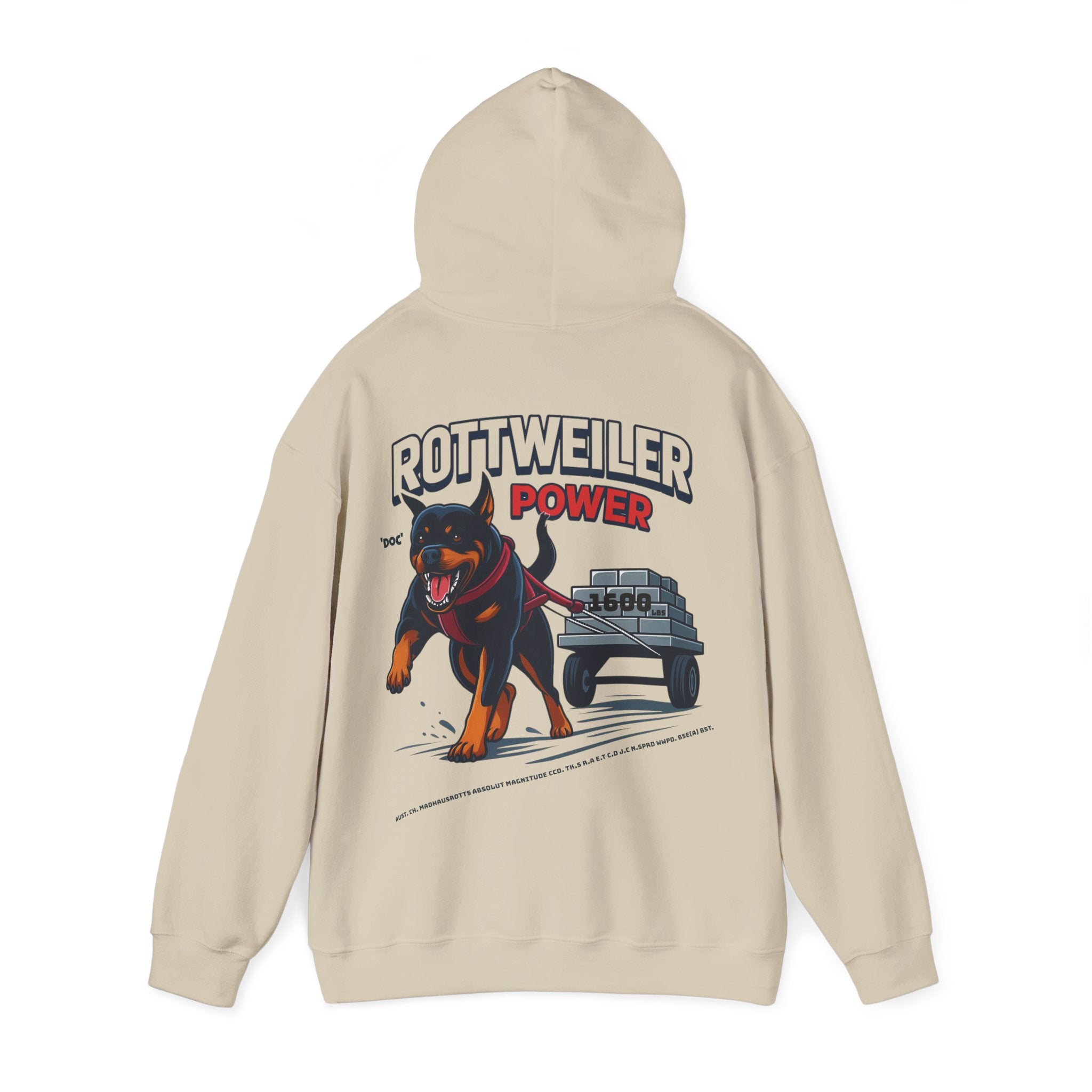 Rottweiler Power Hoodie — Dog Lover Sweatshirt, Pet Owner Gift