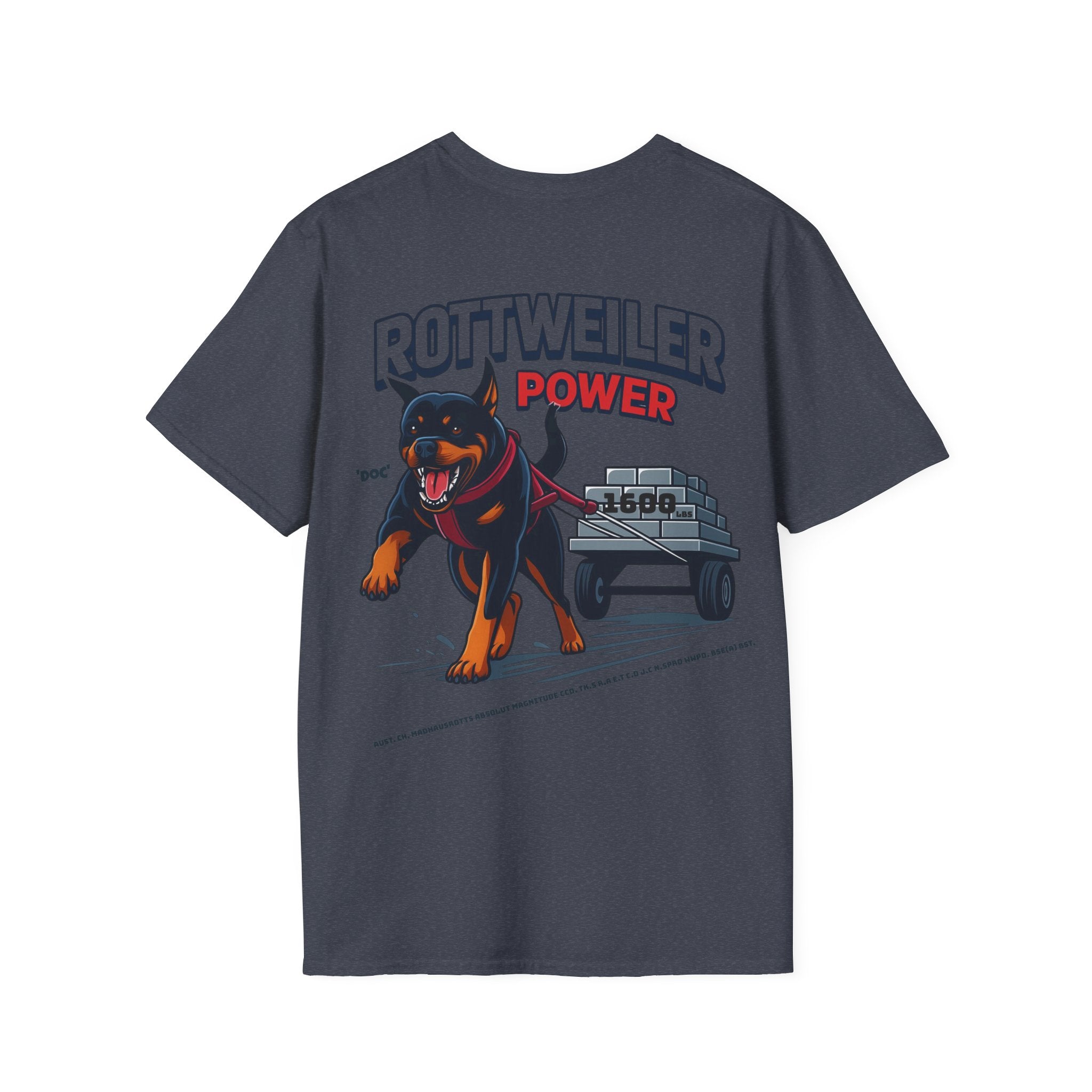 Rottweiler Power graphic T-Shirt | Dog strength illustration