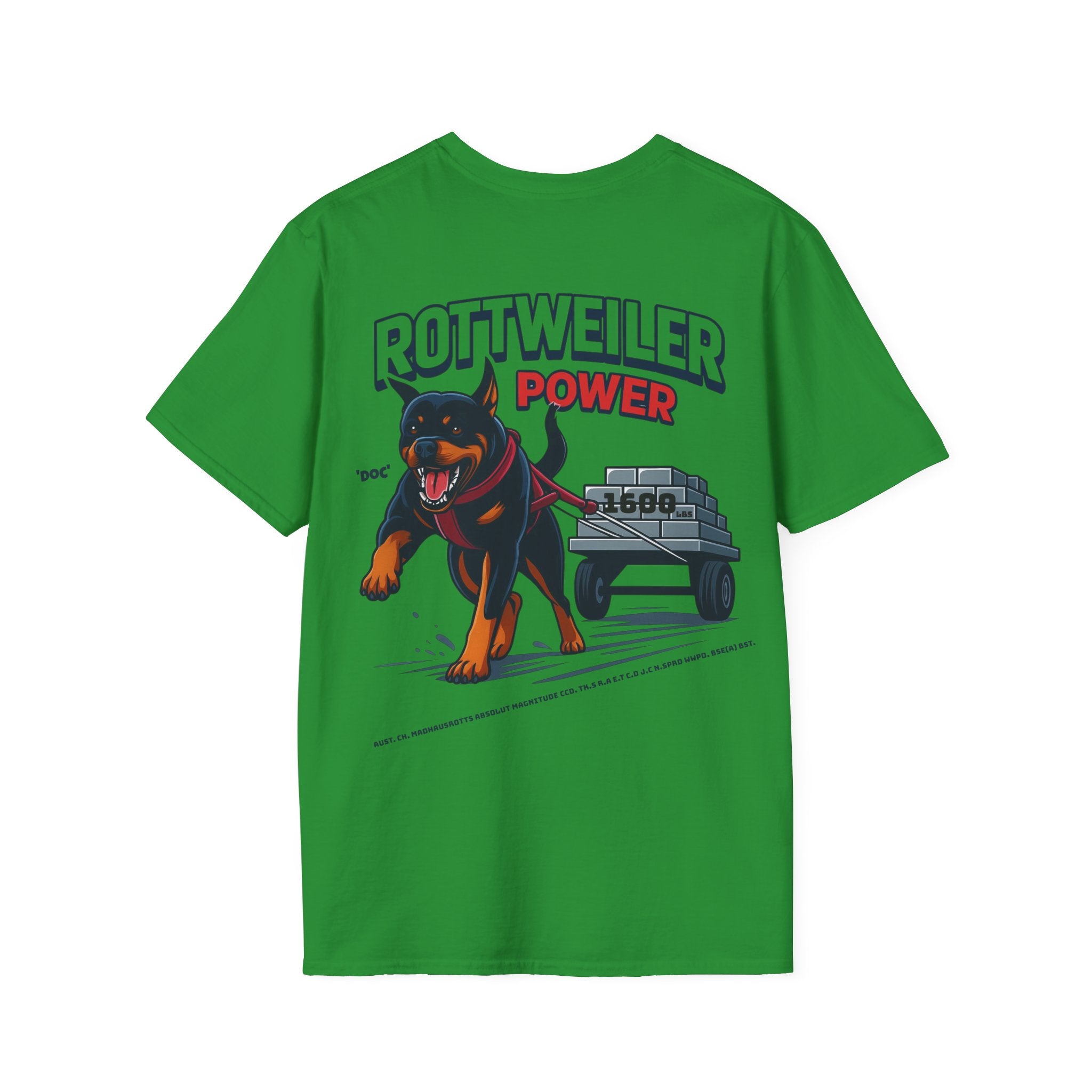 Rottweiler Power graphic T-Shirt | Dog strength illustration